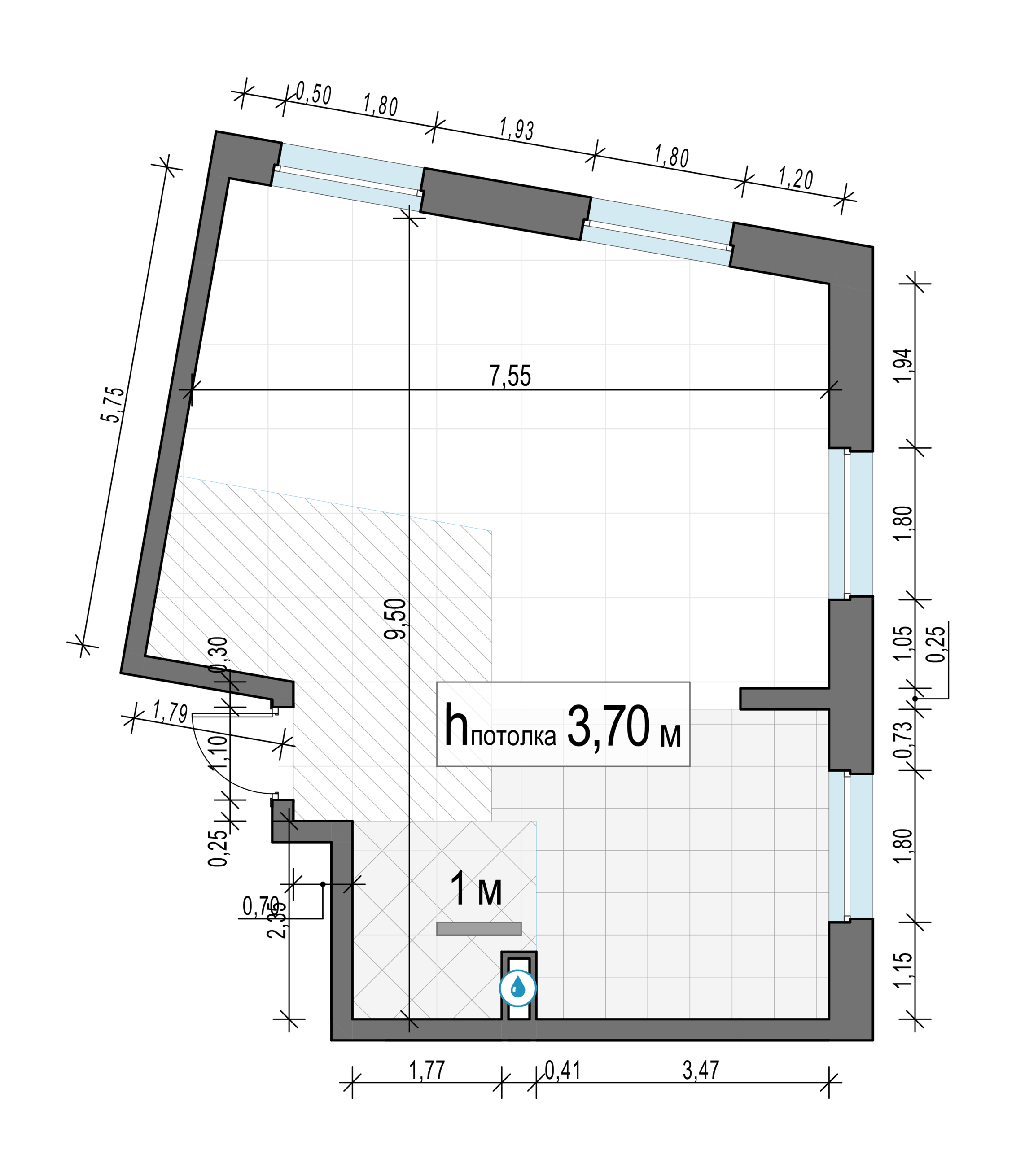 2 комн. квартира, 62 м², 13 этаж 