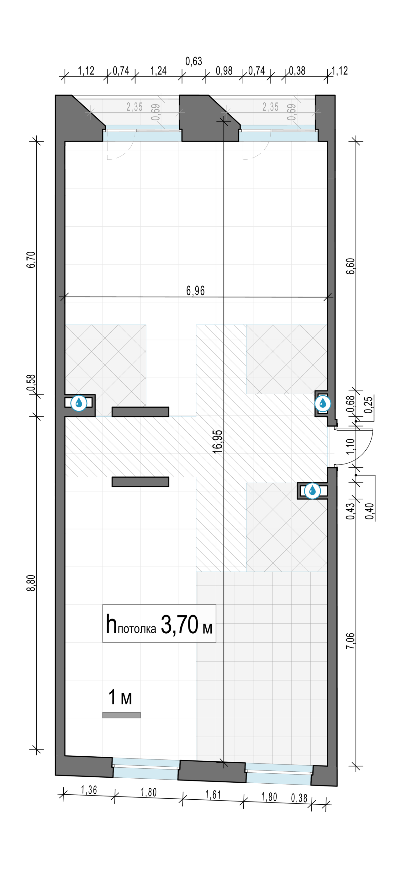 3 комн. квартира, 110.3 м², 12 этаж 