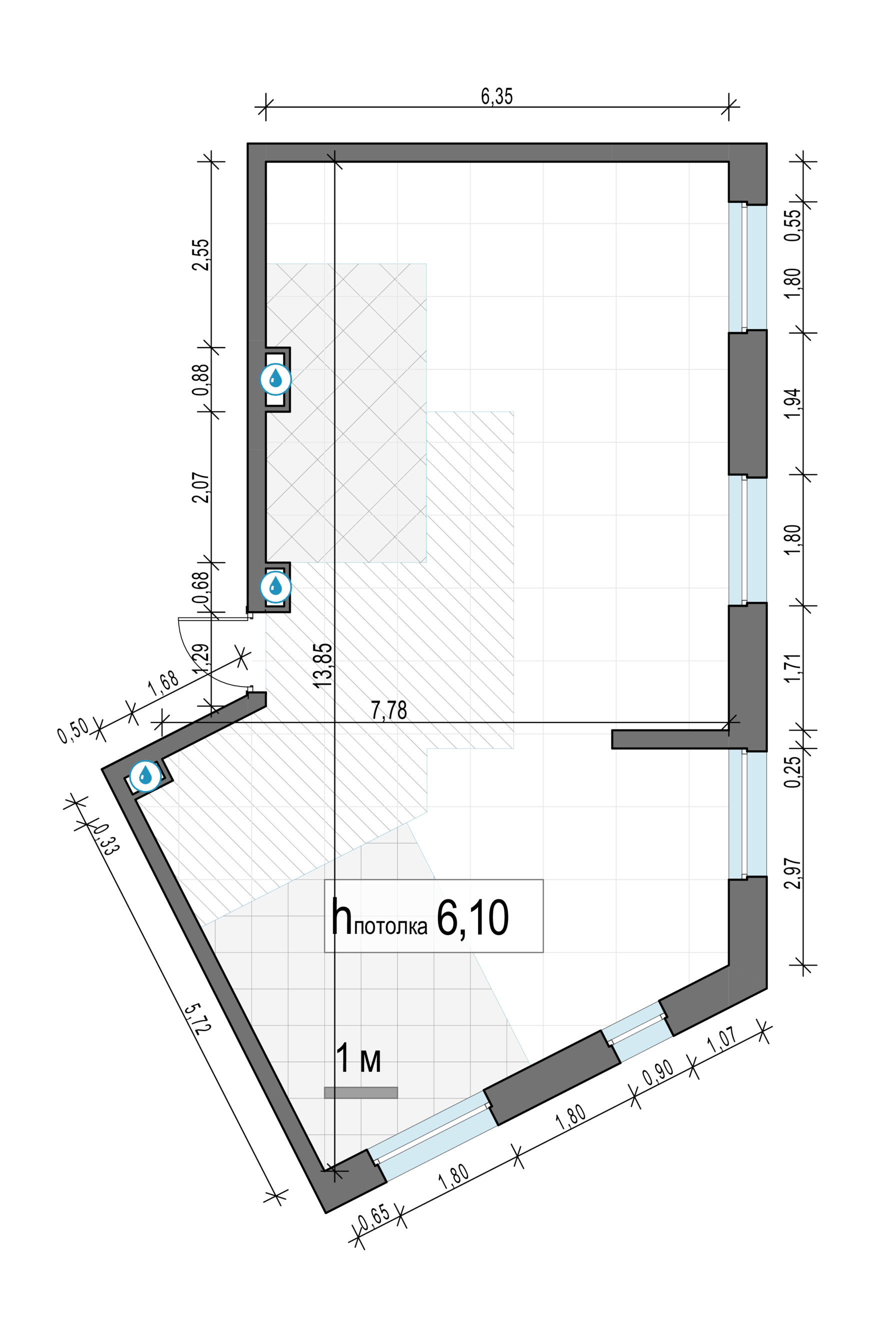 3 комн. квартира, 79.7 м², 16 этаж 