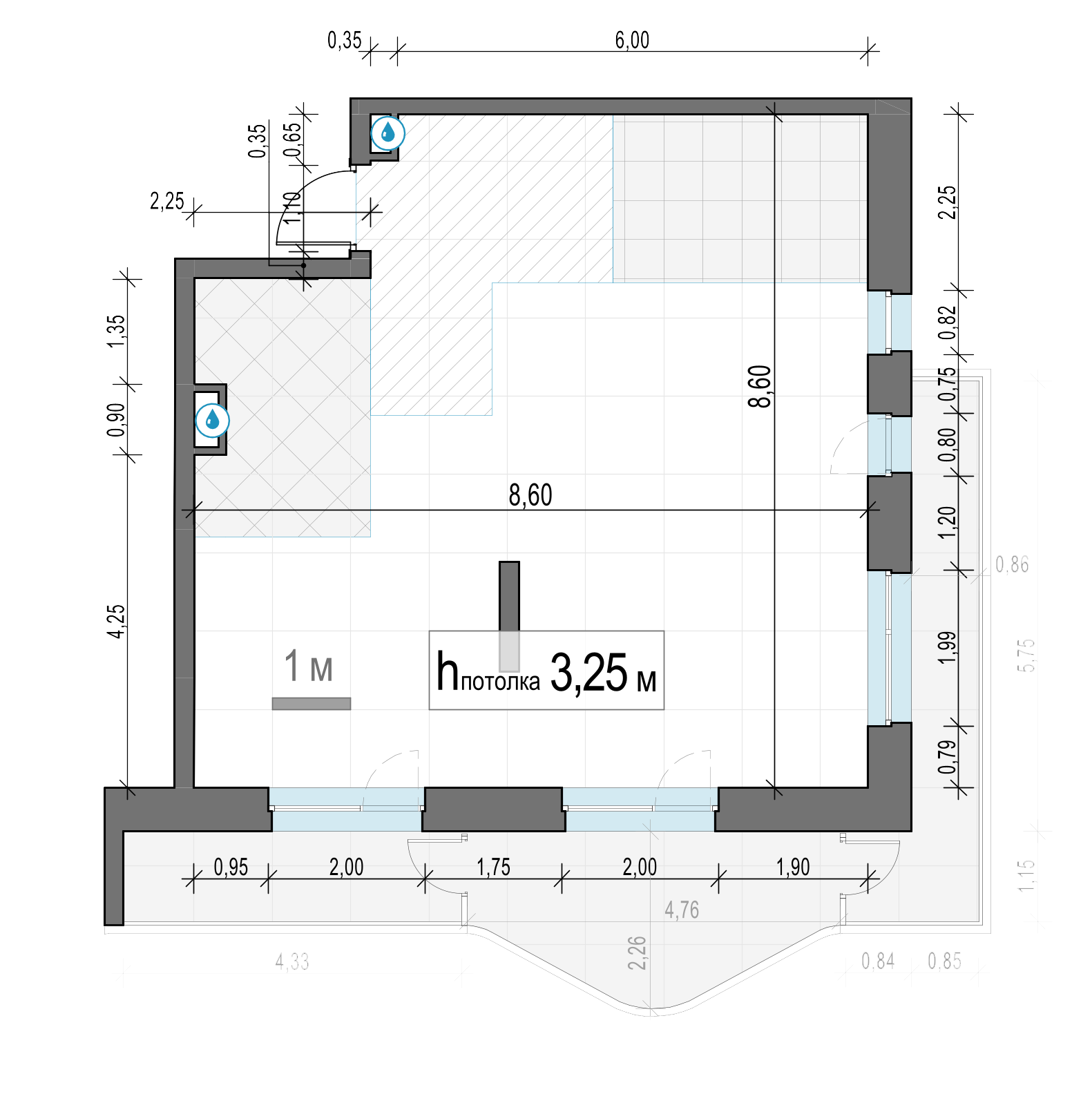 2 комн. квартира, 76.6 м², 11 этаж 
