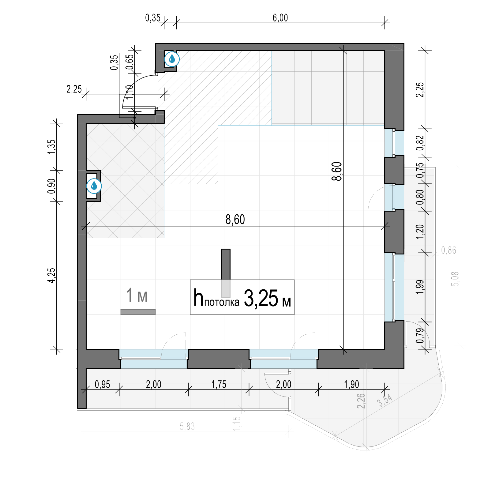 2 комн. квартира, 76.1 м², 13 этаж 