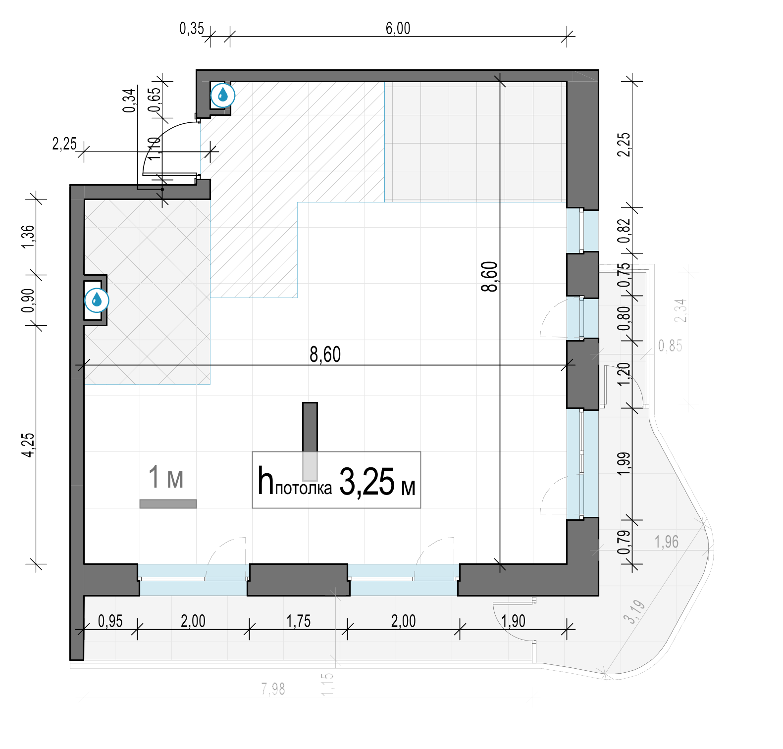 2 комн. квартира, 76.1 м², 17 этаж 