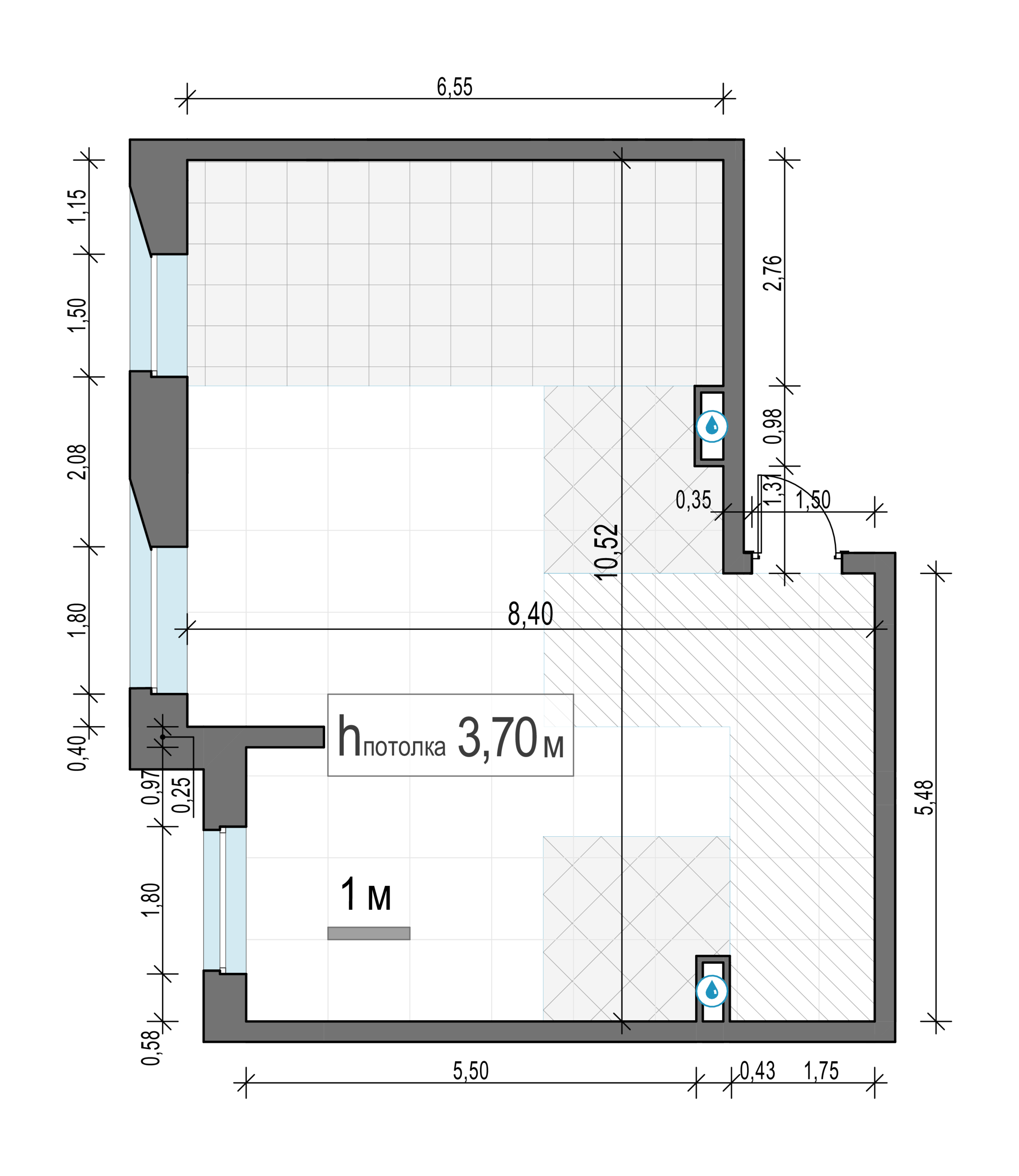 квартира со свободной планировкой, 72.8 м², 14 этаж 