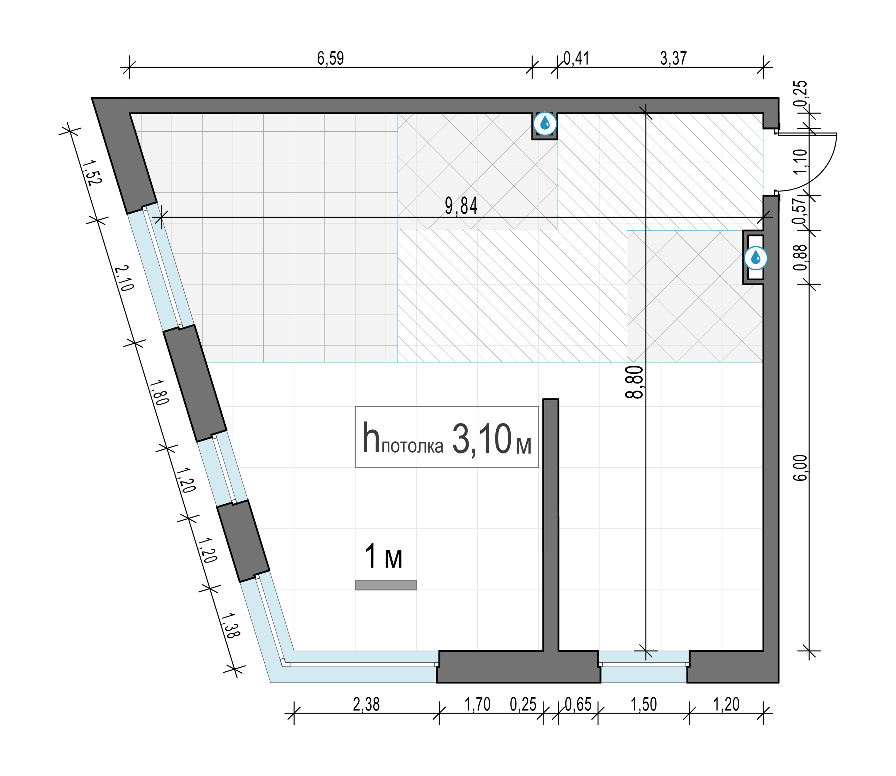 2 комн. квартира, 76.1 м², 5 этаж 
