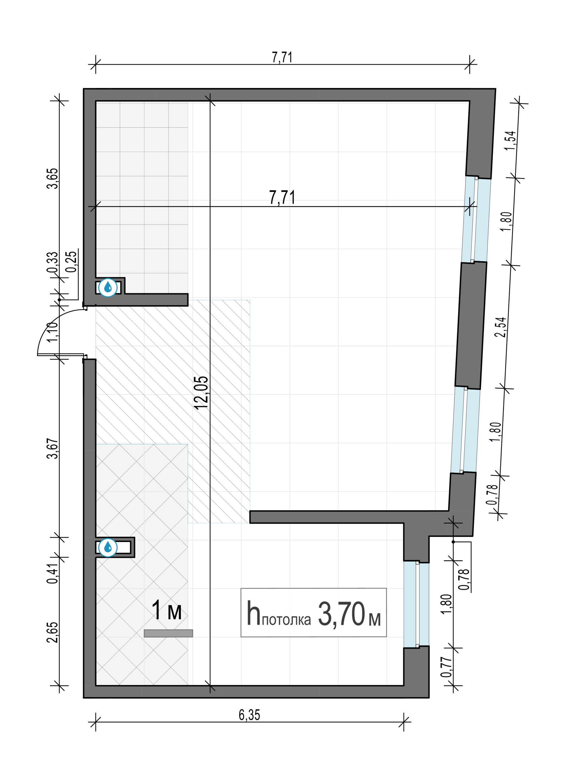 2 комн. квартира, 82.6 м², 14 этаж 