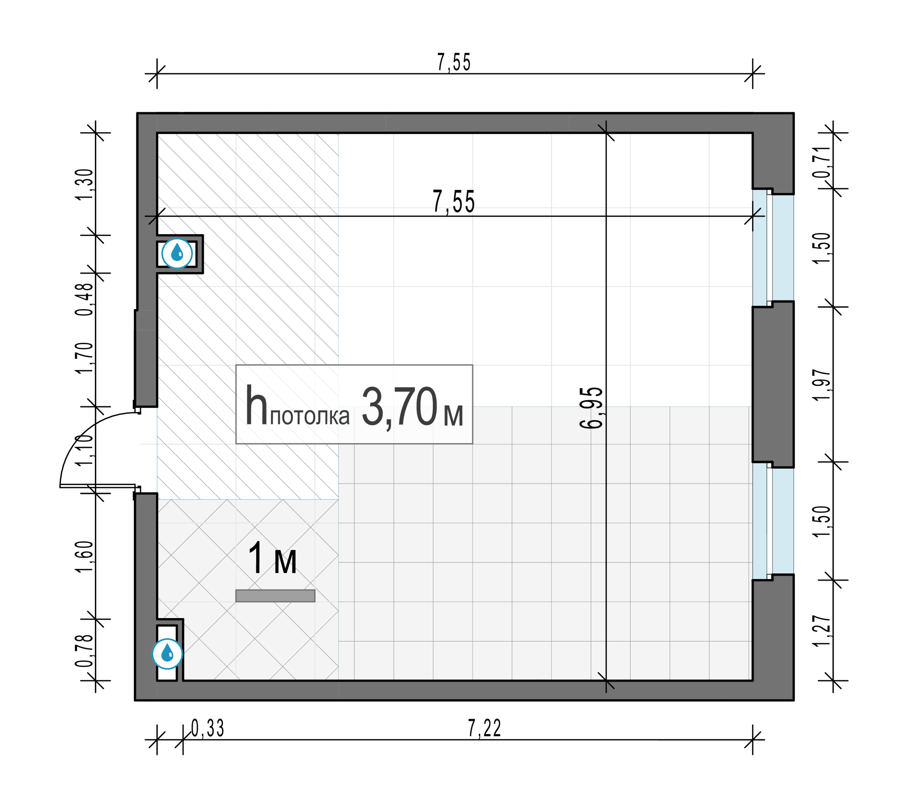 1 комн. квартира, 50.7 м², 14 этаж 