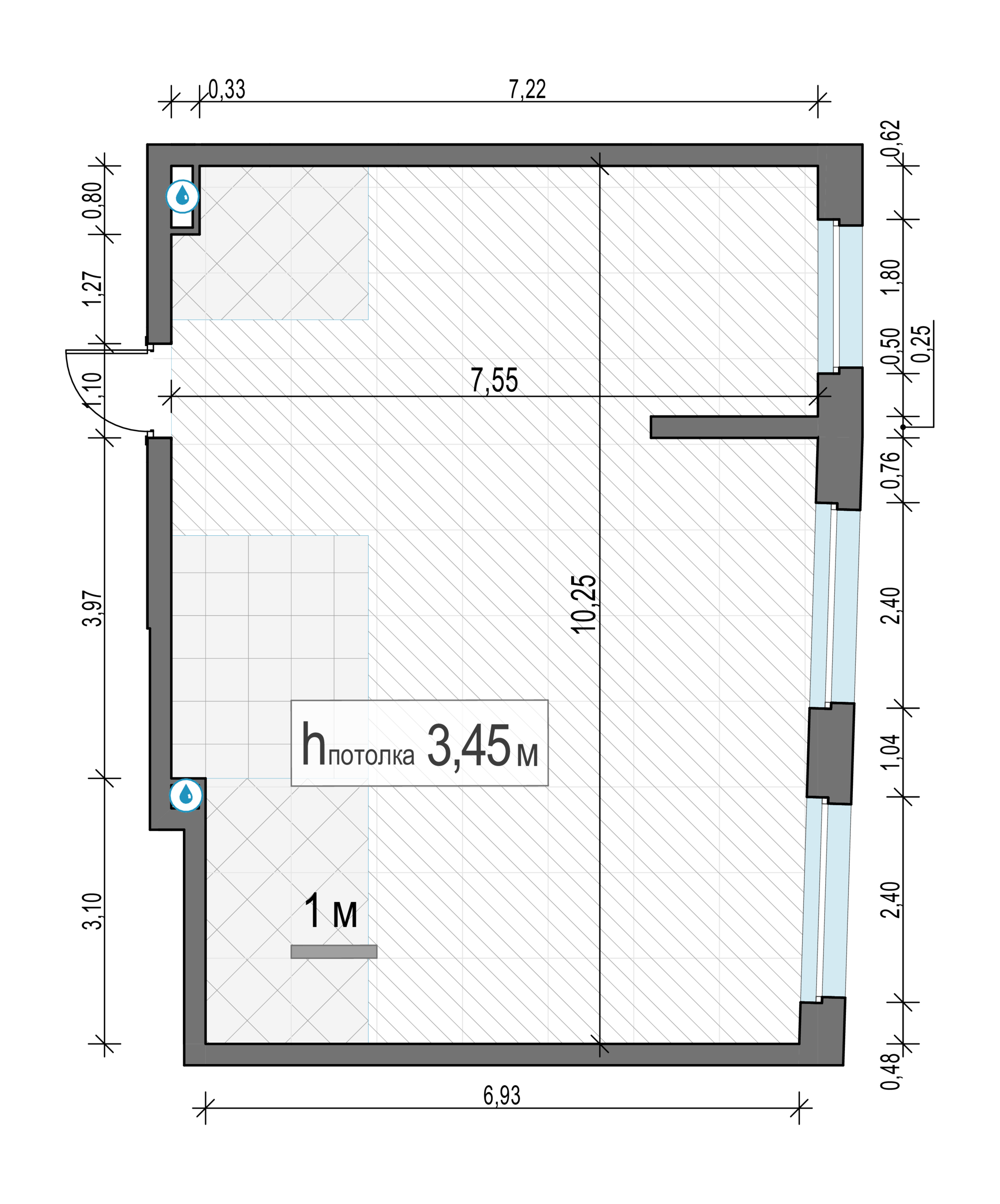 2 комн. квартира, 72.2 м², 2 этаж 