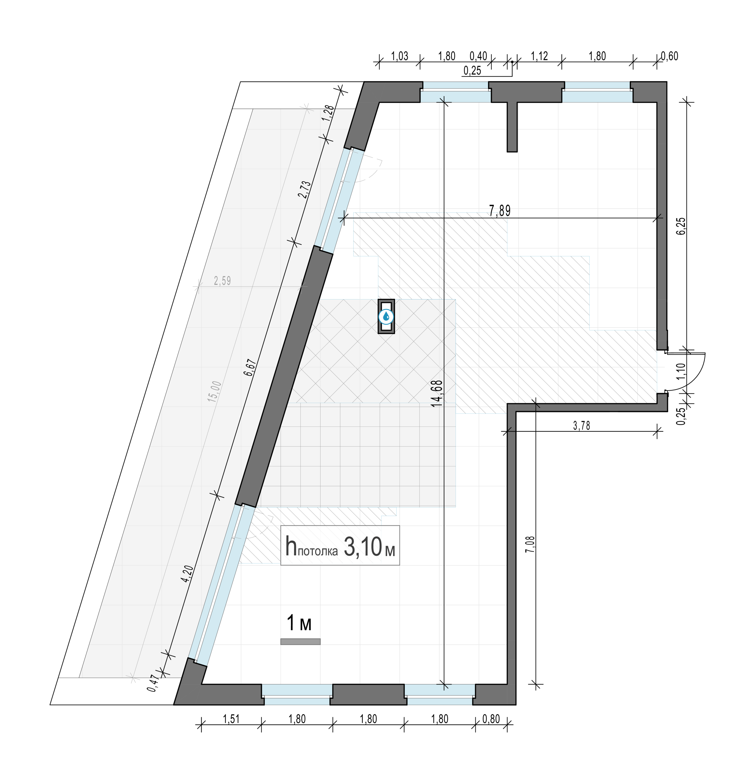 3 комн. квартира, 116.4 м², 14 этаж 
