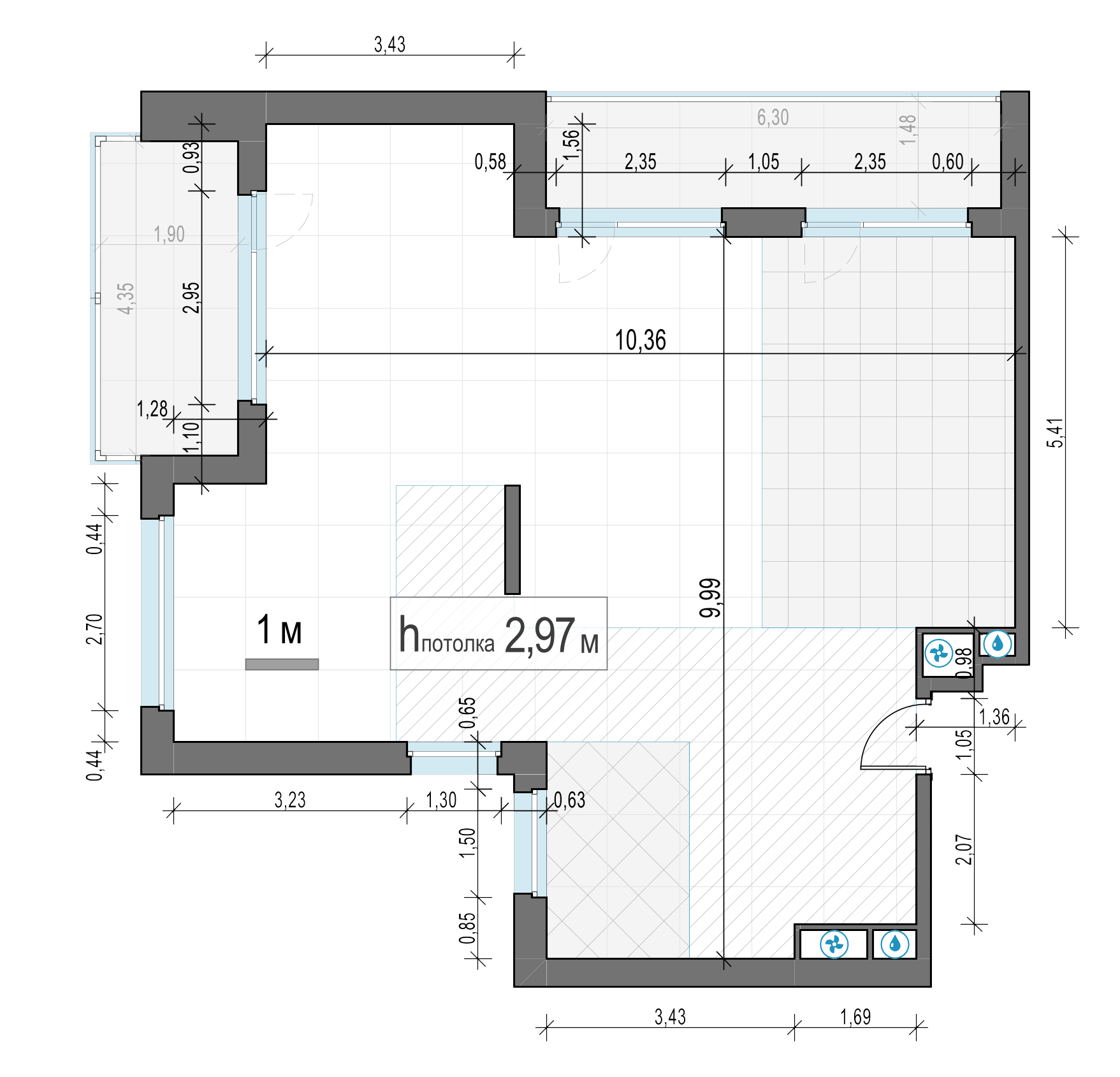 4 комн. квартира, 101.4 м², 18 этаж 