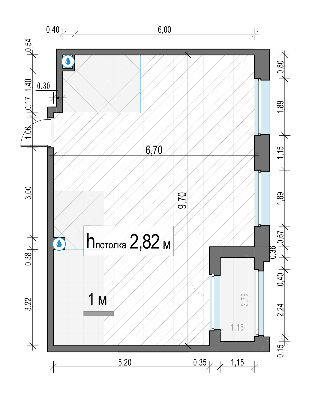 2 комн. квартира, 58.8 м², 2 этаж 