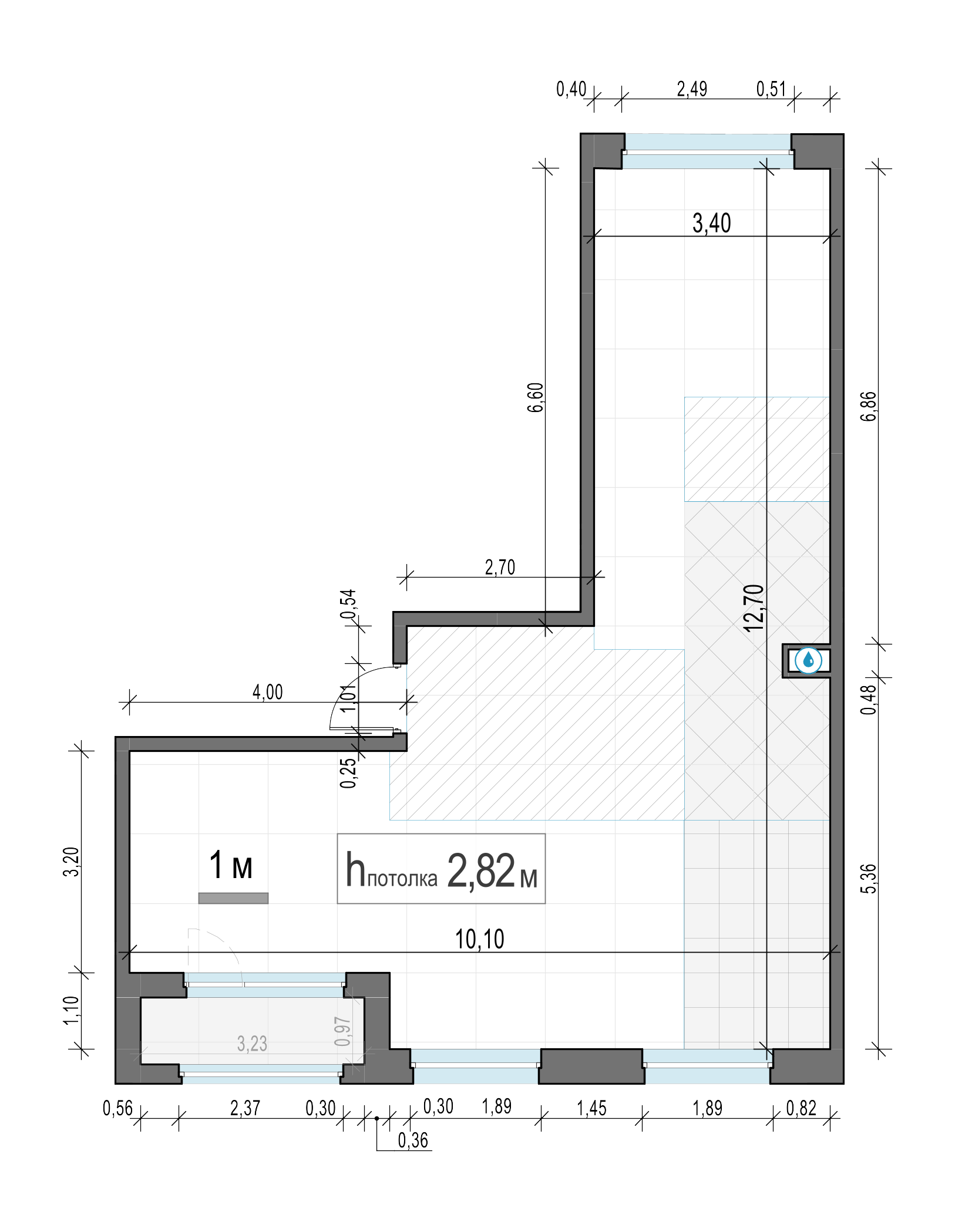 2 комн. квартира, 71.4 м², 18 этаж 