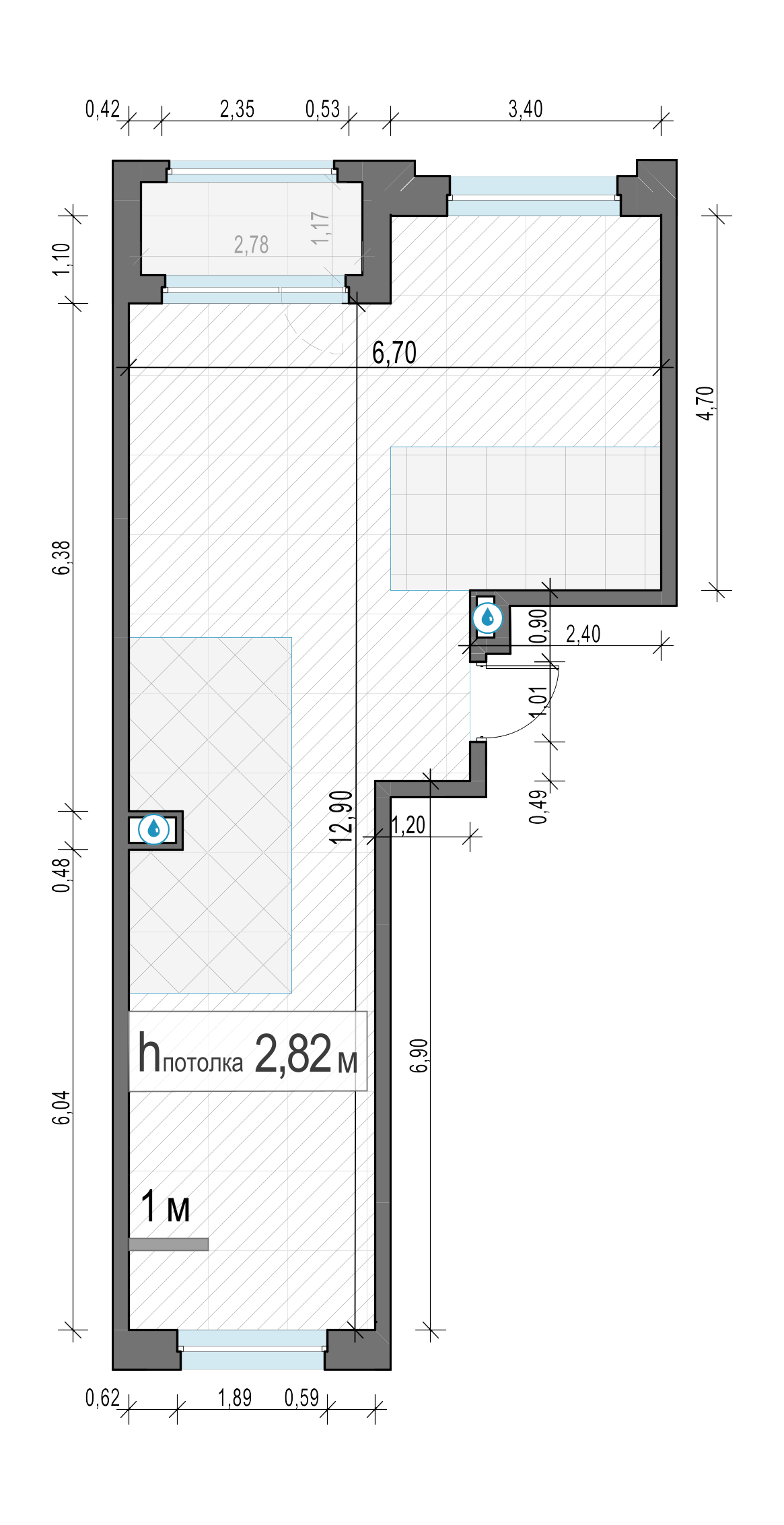 2 комн. квартира, 59.4 м², 2 этаж 
