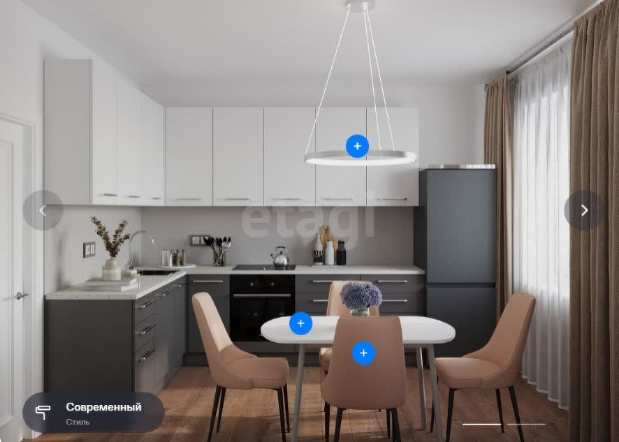 2 комн. квартира, 53.4 м², 12 этаж 