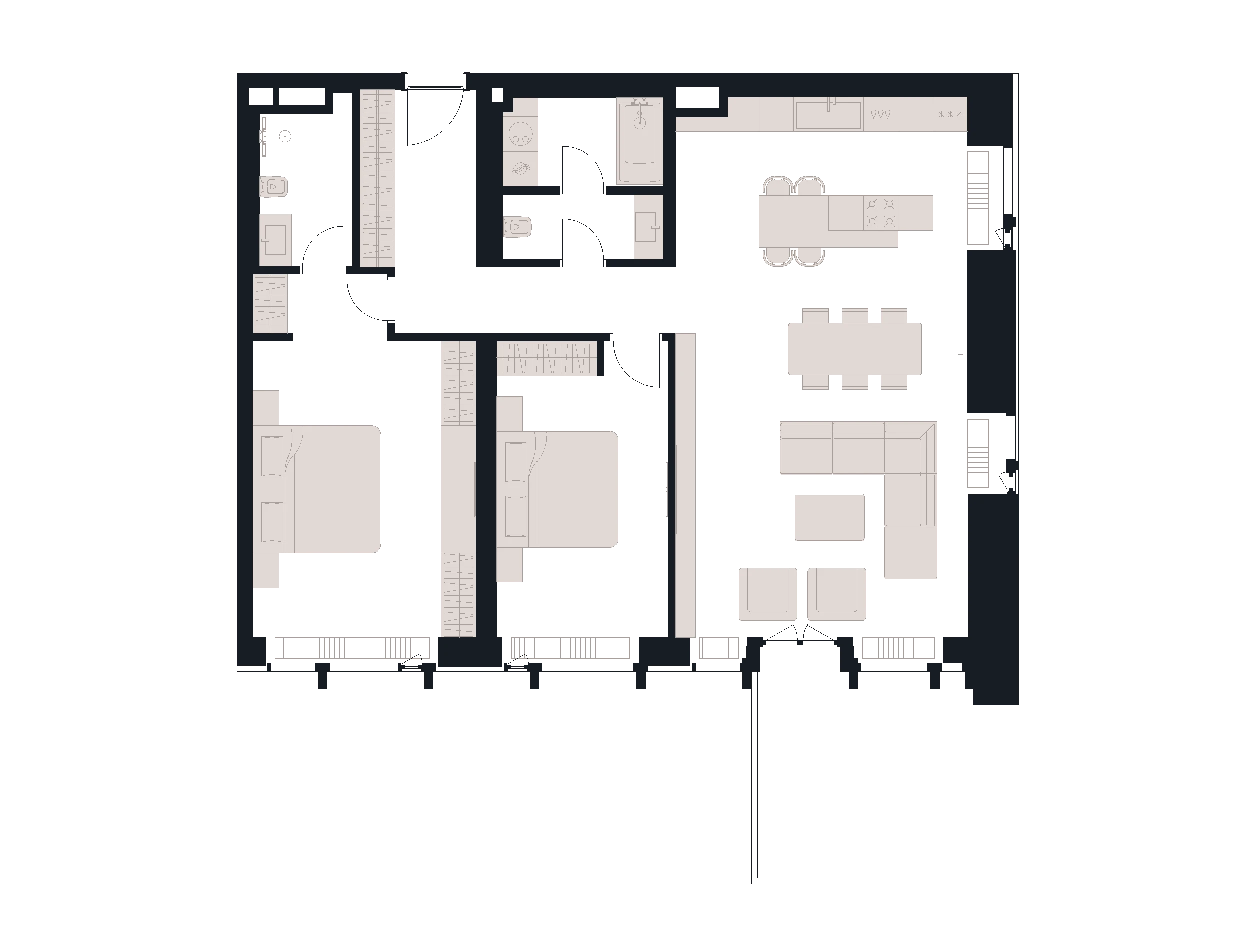 3 комн. квартира, 117.1 м², 10 этаж 