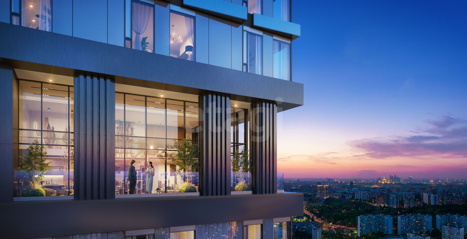 4 комн. квартира, 97.9 м², 34 этаж 
