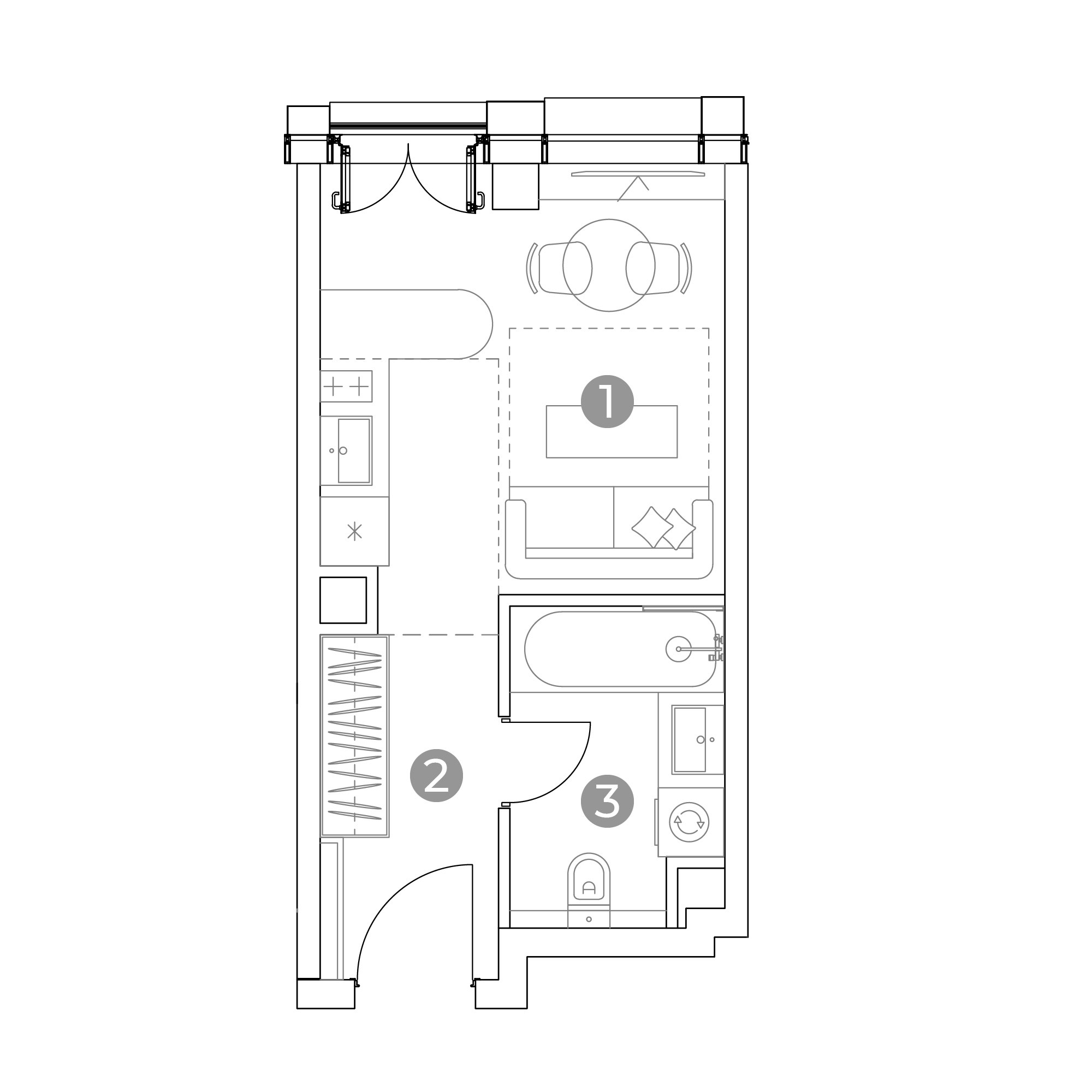 студия, 22.9 м², 19 этаж 