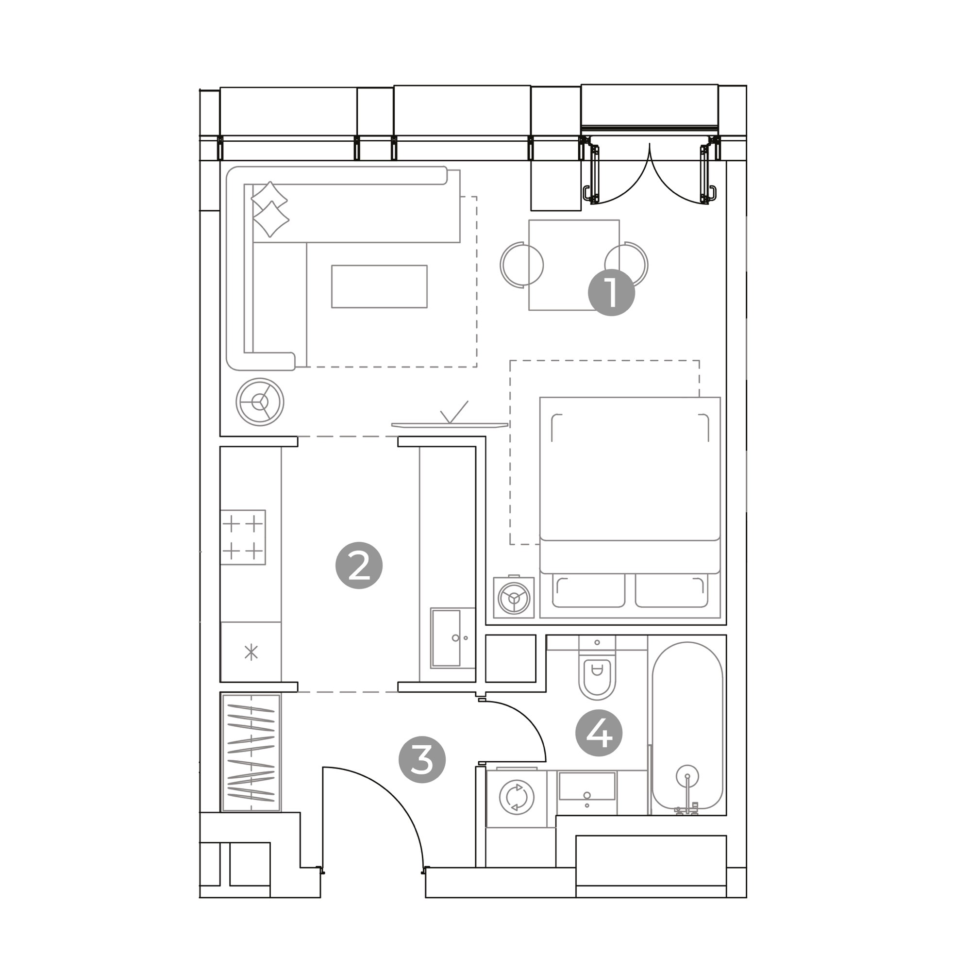 студия, 32.4 м², 11 этаж 