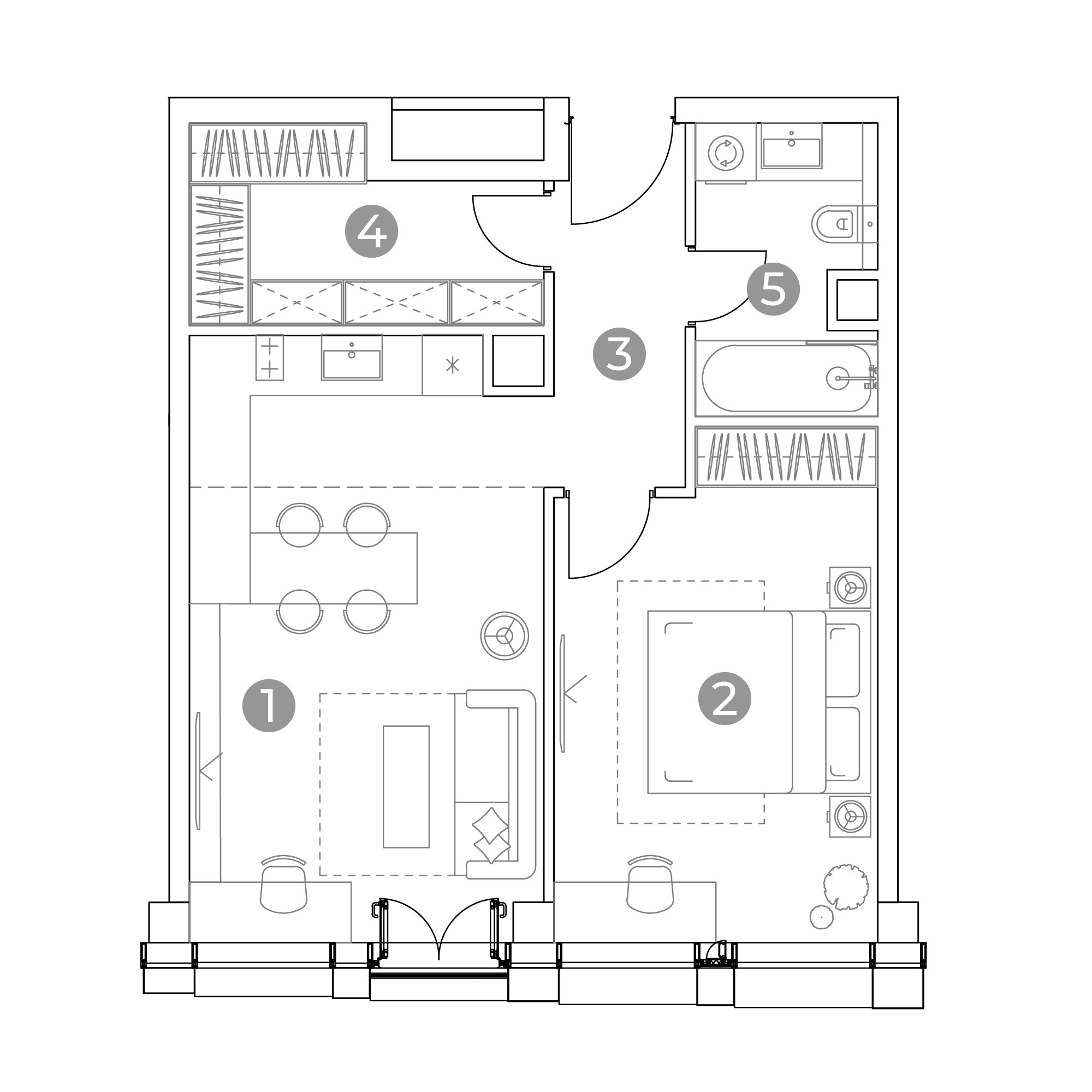 2 комн. квартира, 51.3 м², 12 этаж 