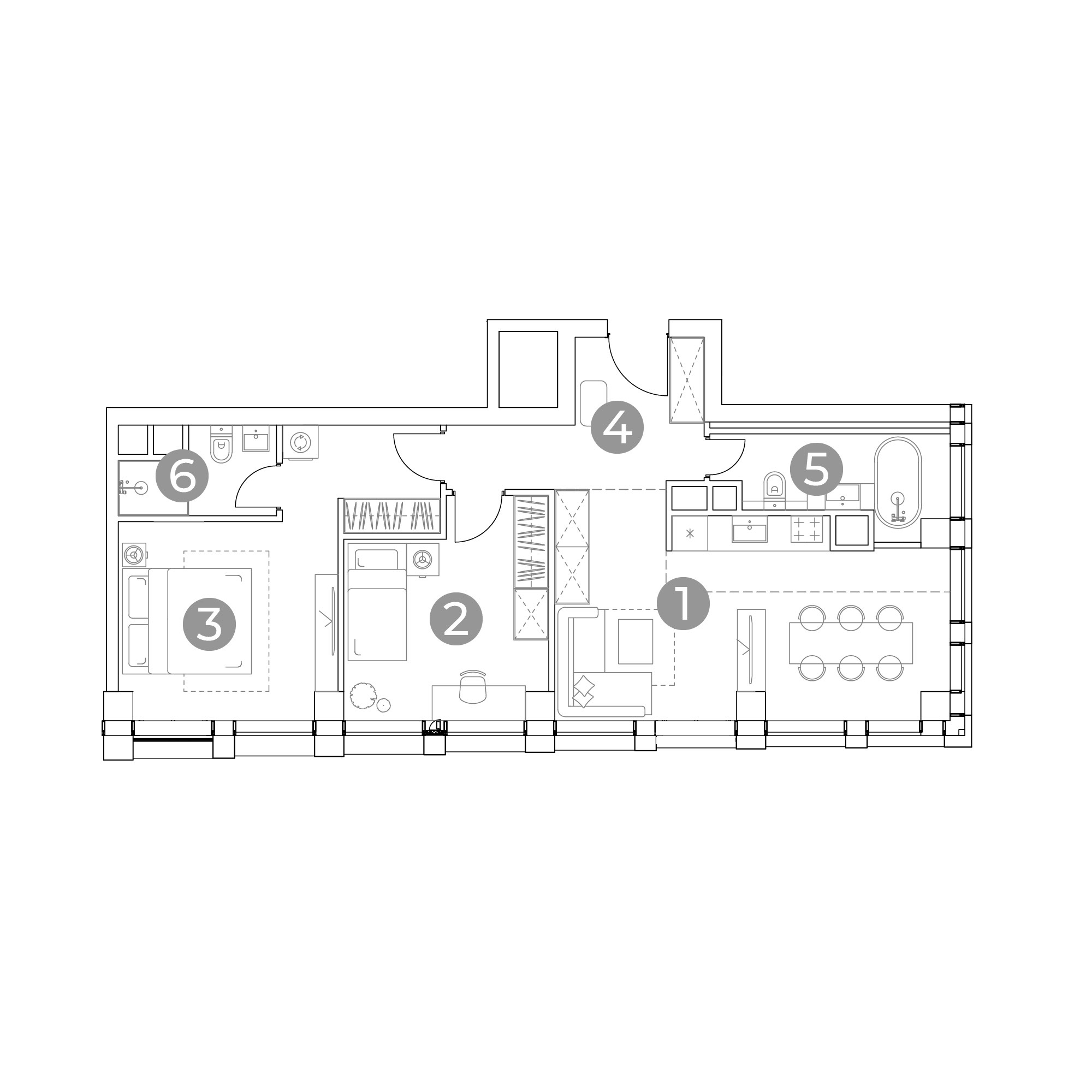 3 комн. квартира, 71 м², 24 этаж 