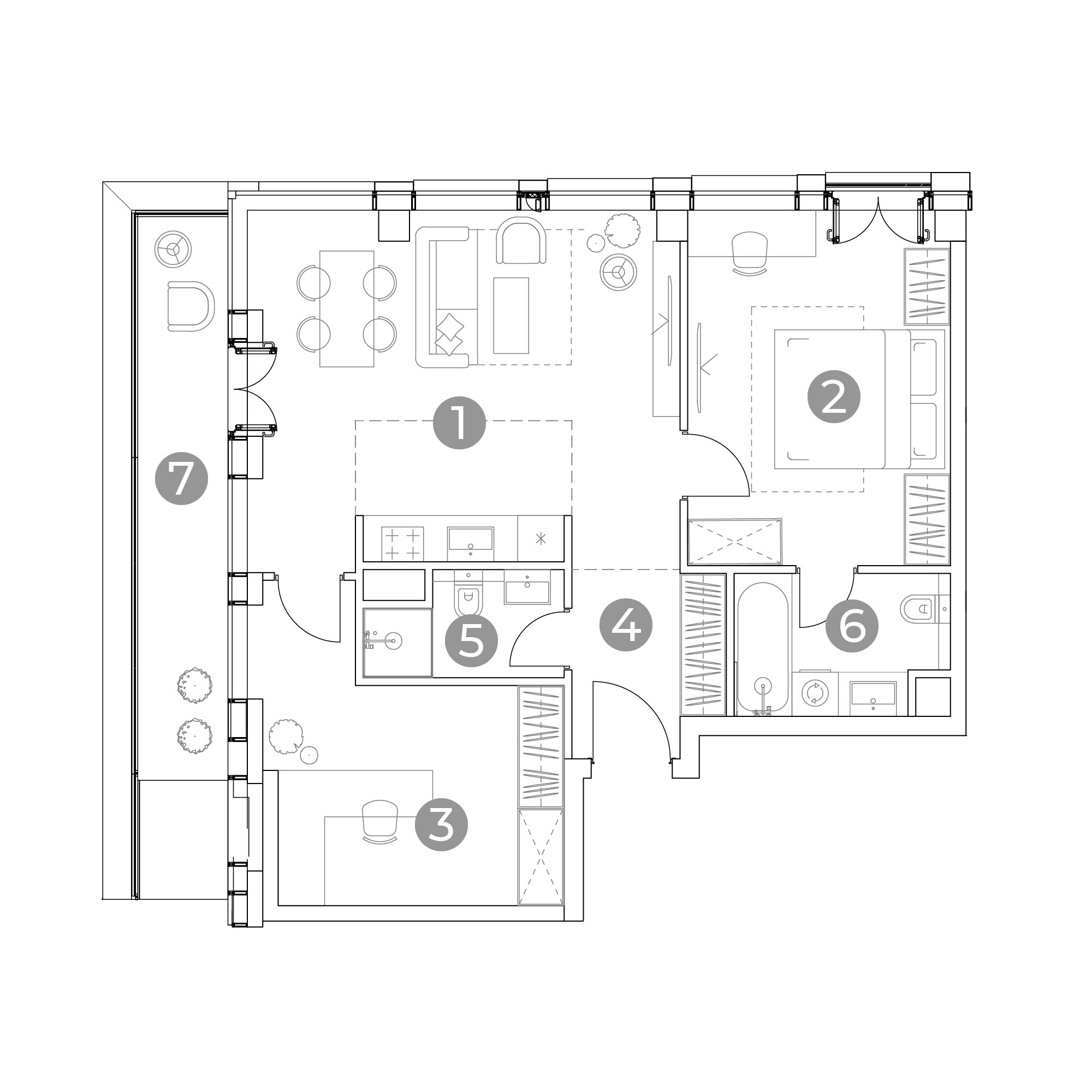 3 комн. квартира, 73.5 м², 15 этаж 
