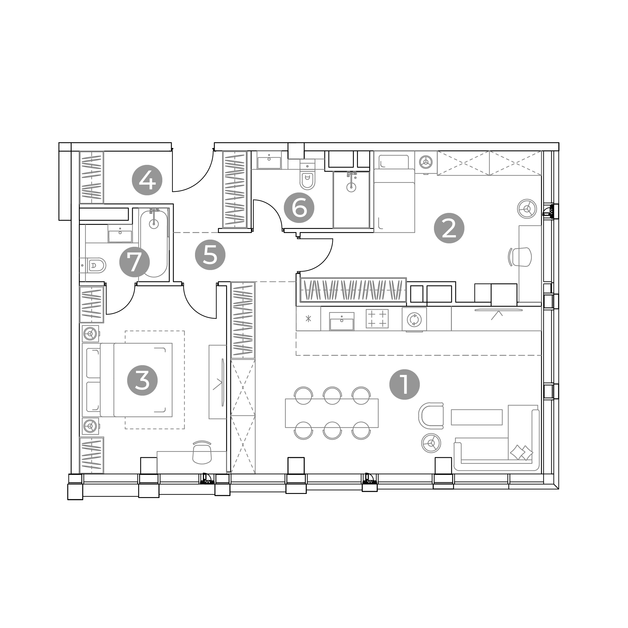 3 комн. квартира, 83.9 м², 23 этаж 