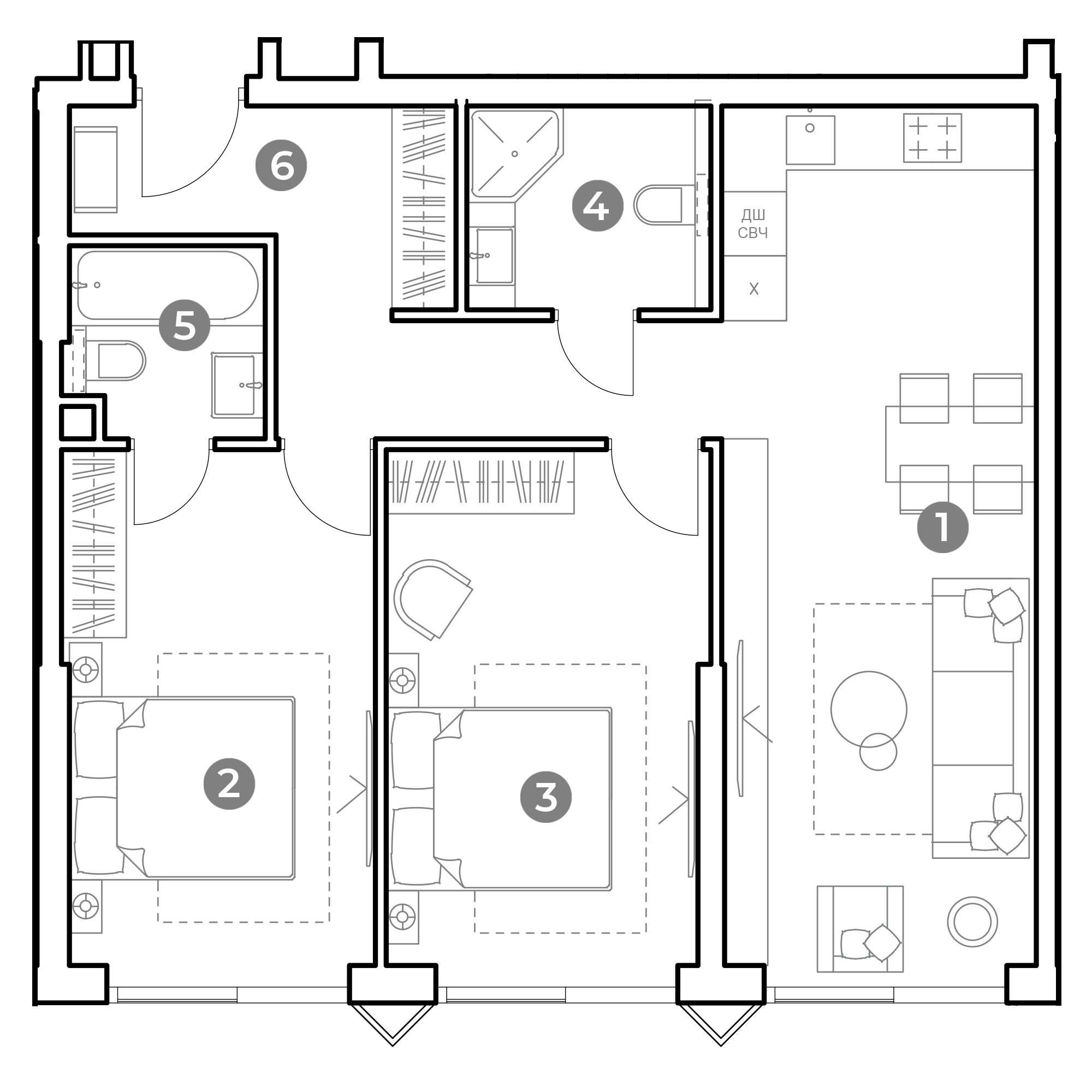 3 комн. квартира, 70.6 м², 5 этаж 