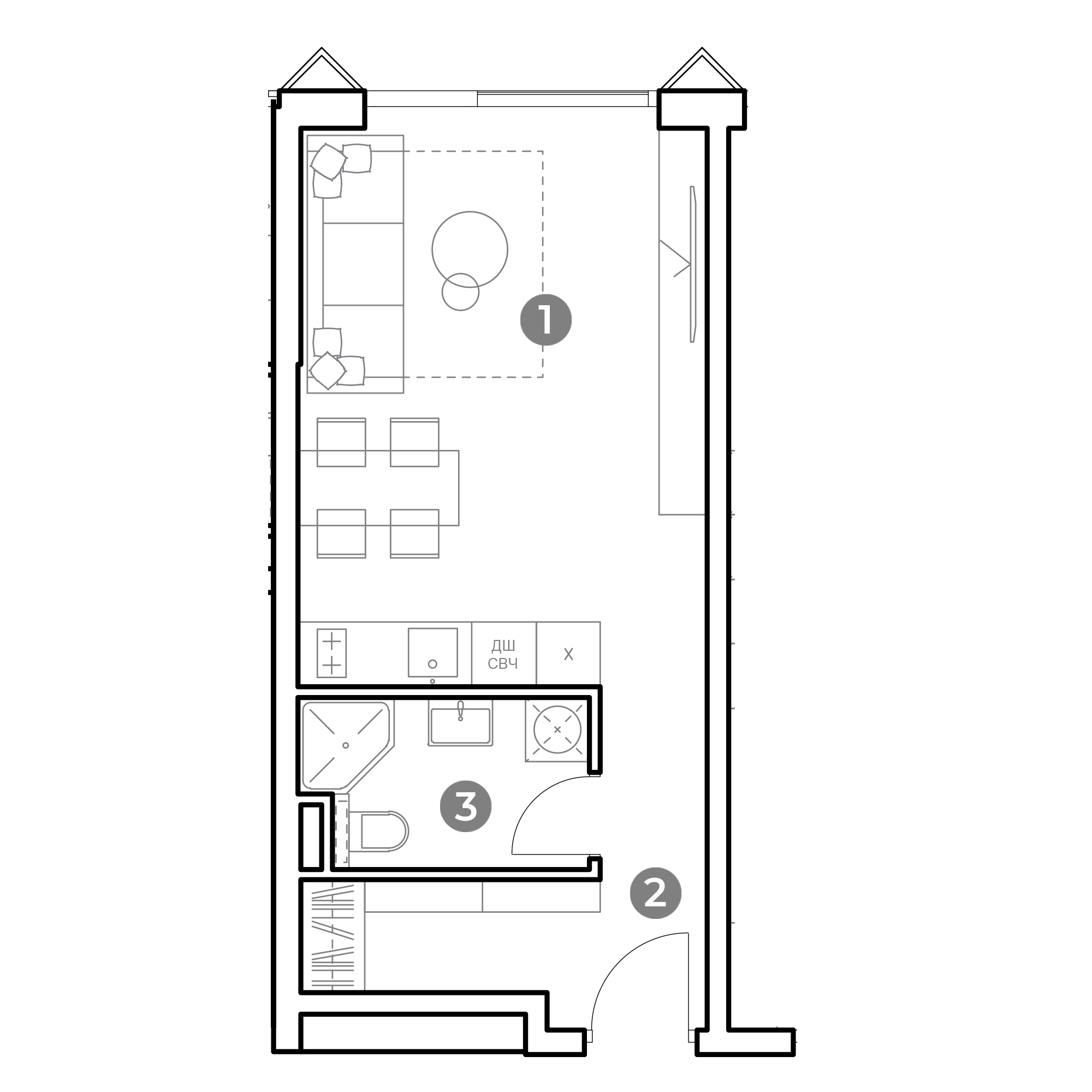 студия, 31.1 м², 18 этаж 
