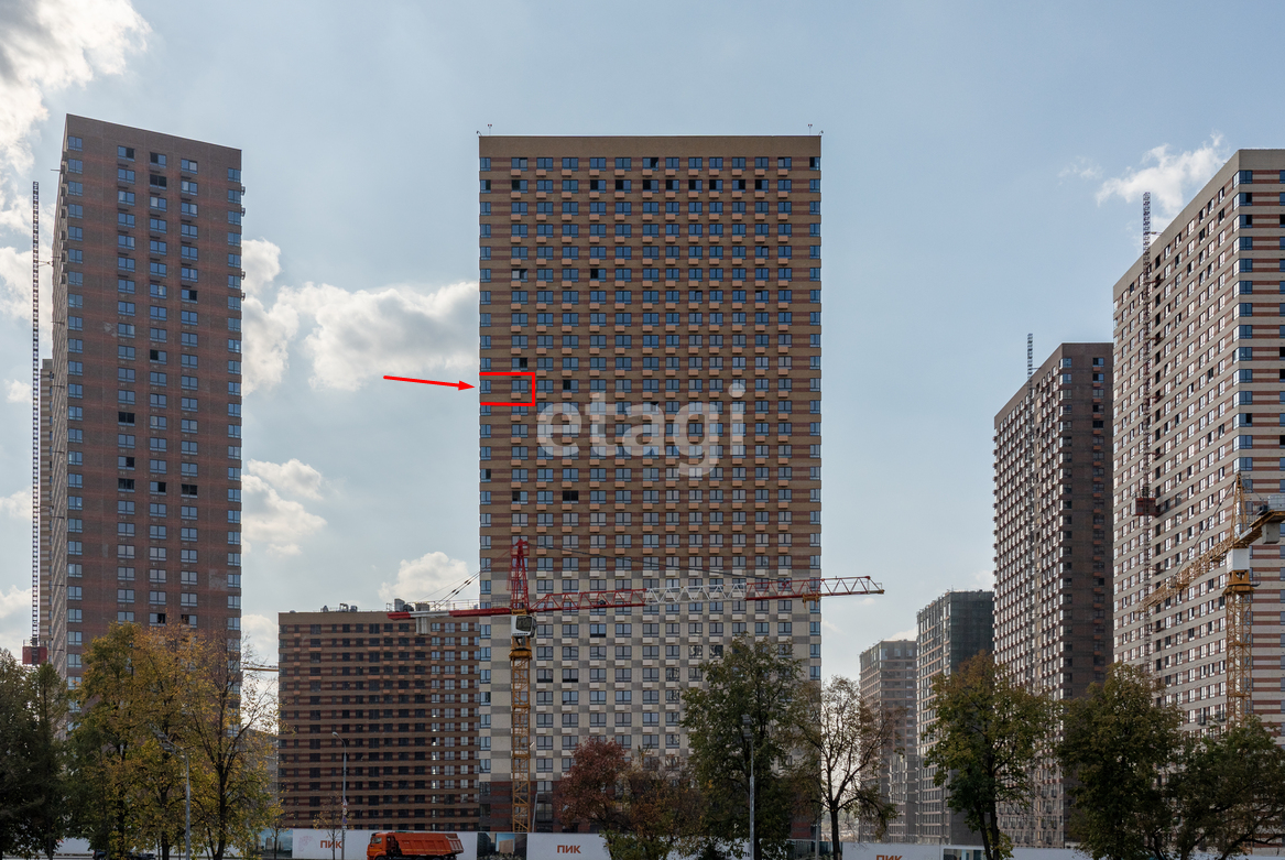 2 комн. квартира, 52 м², 20 этаж 