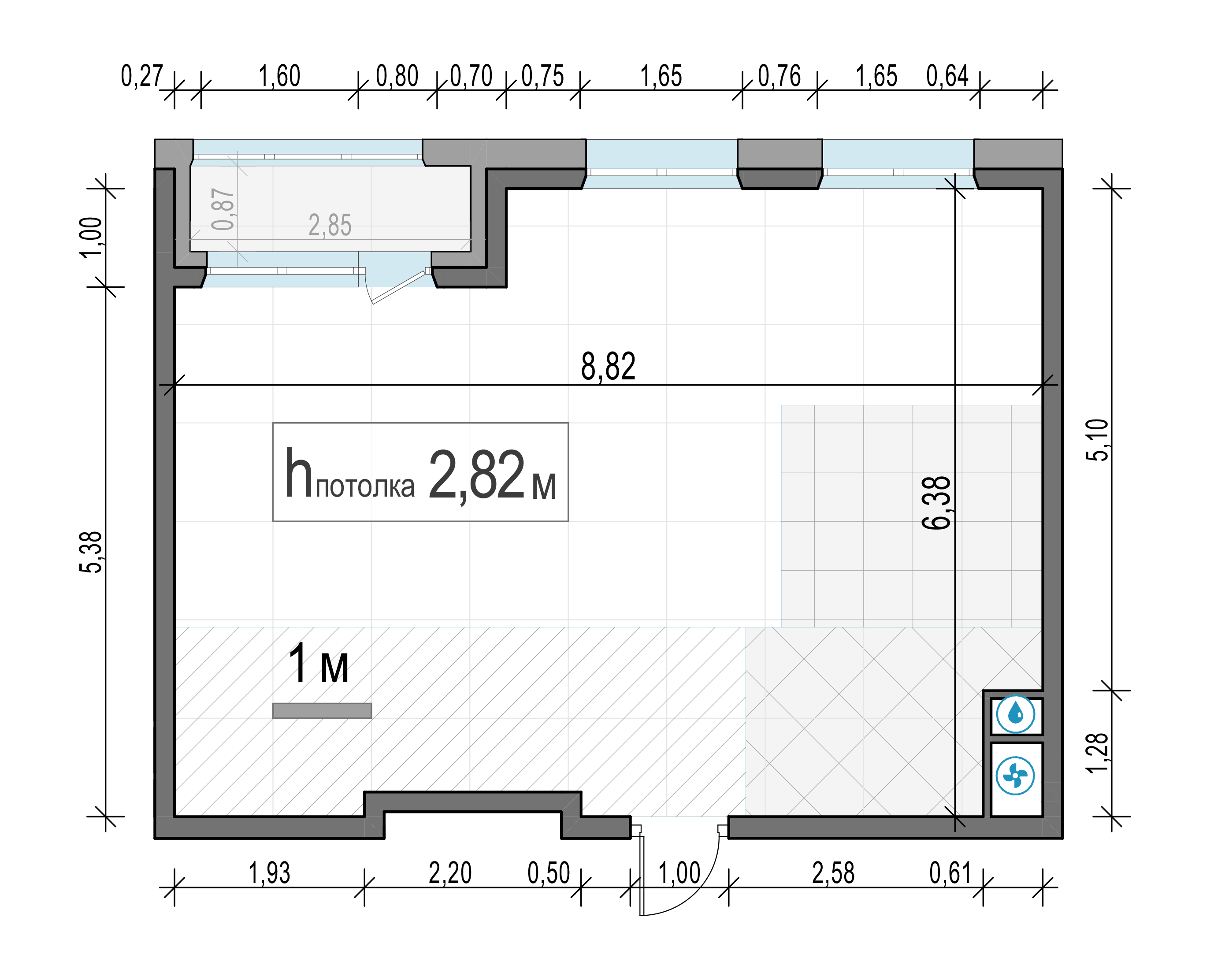 2 комн. квартира, 51.7 м², 4 этаж 