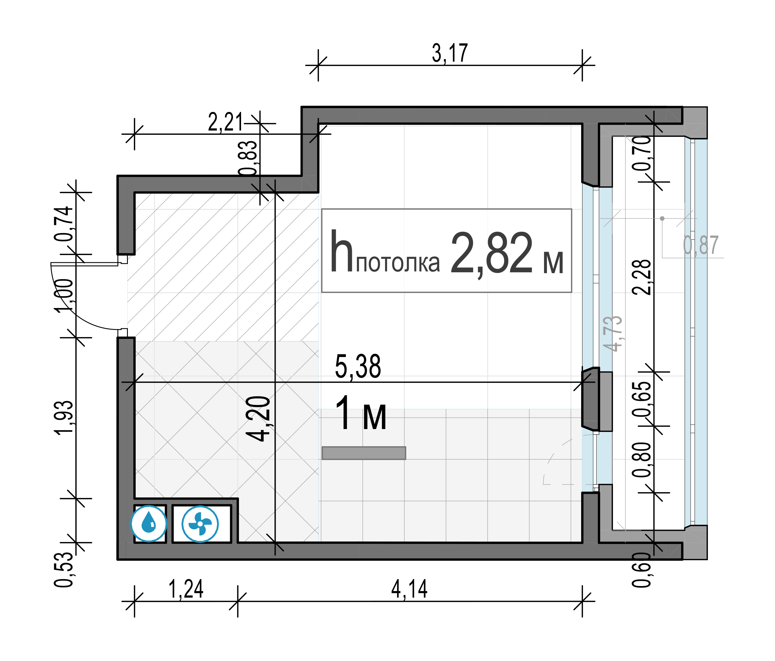 студия, 26.2 м², 8 этаж 