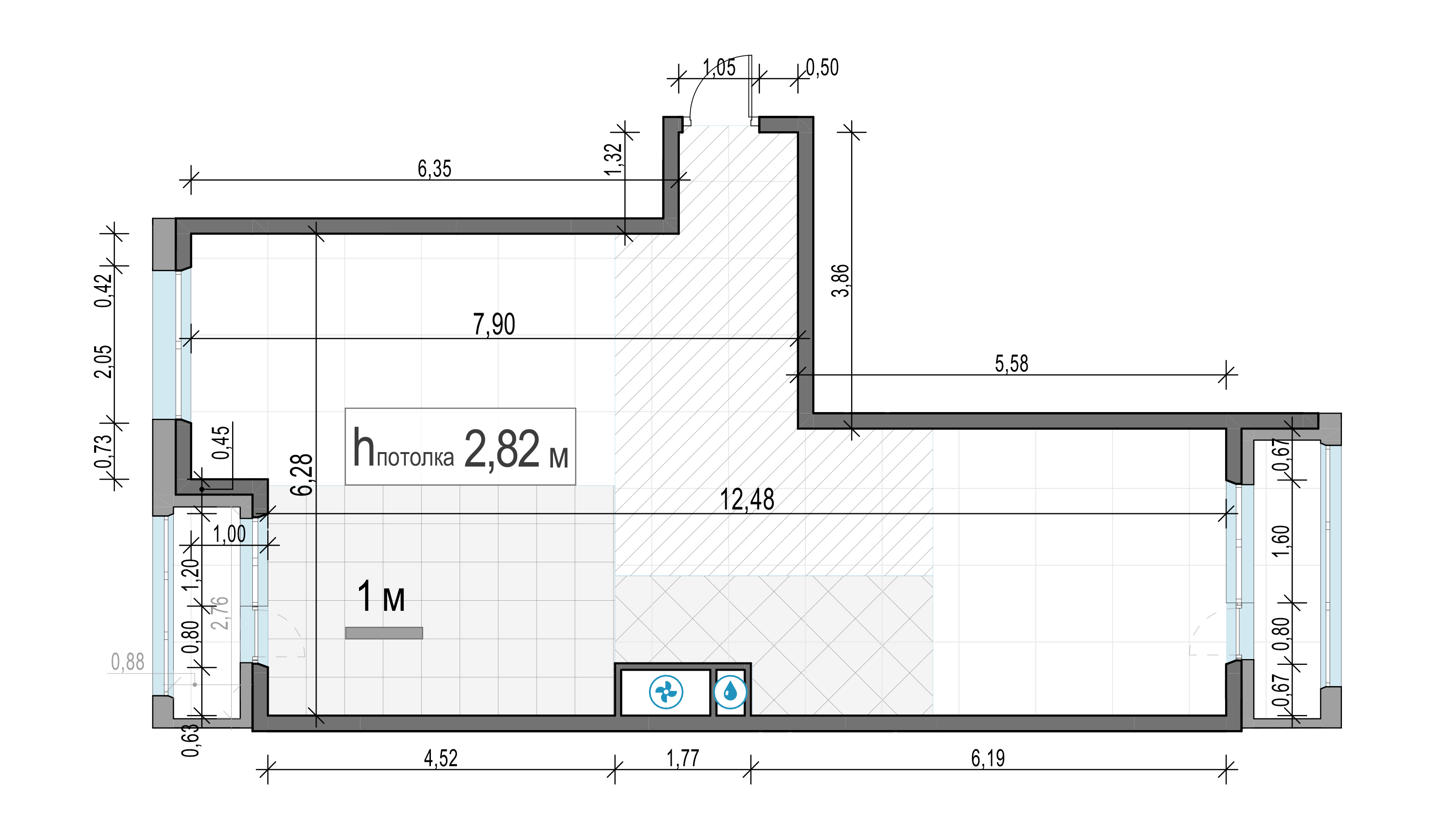 2 комн. квартира, 69.5 м², 4 этаж 