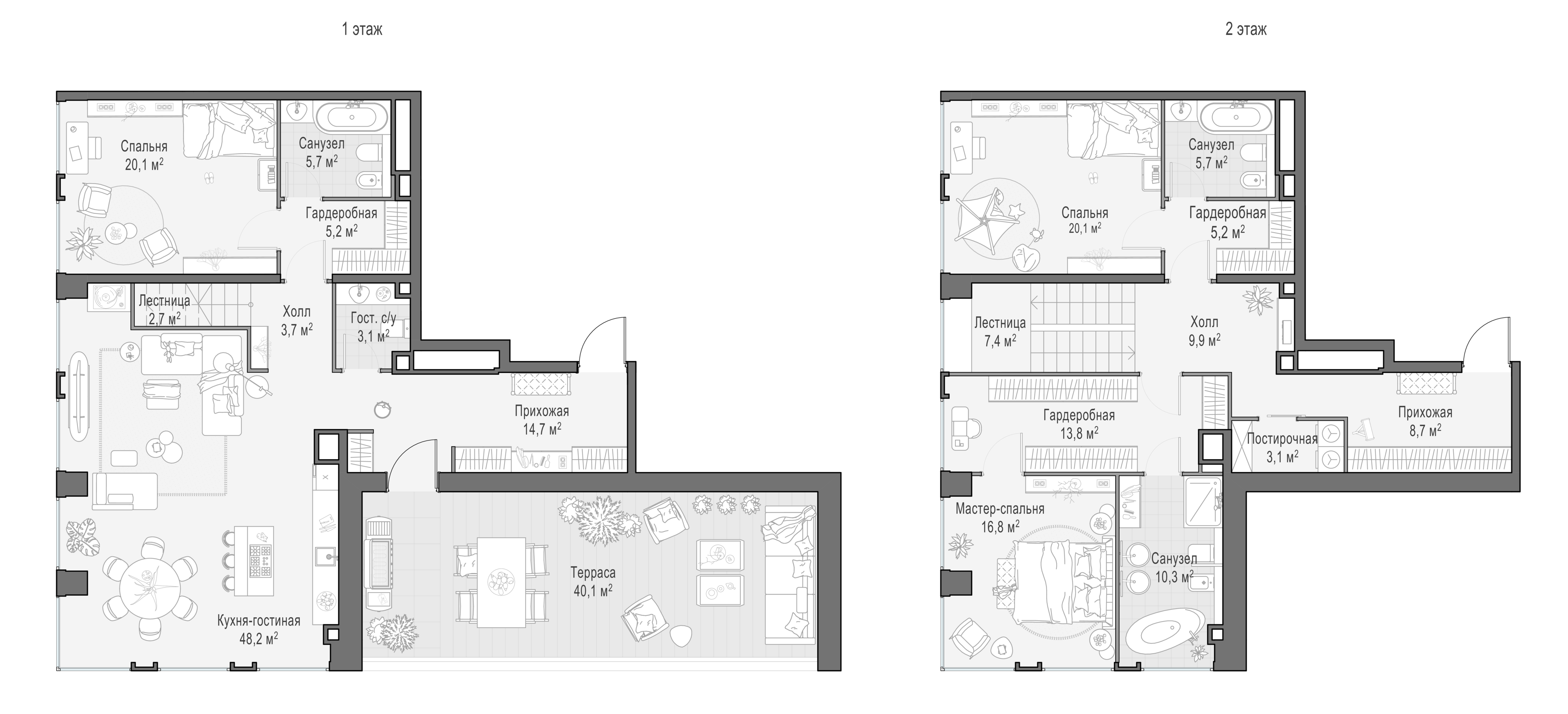3 комн. квартира, 215.9 м², 16 этаж 