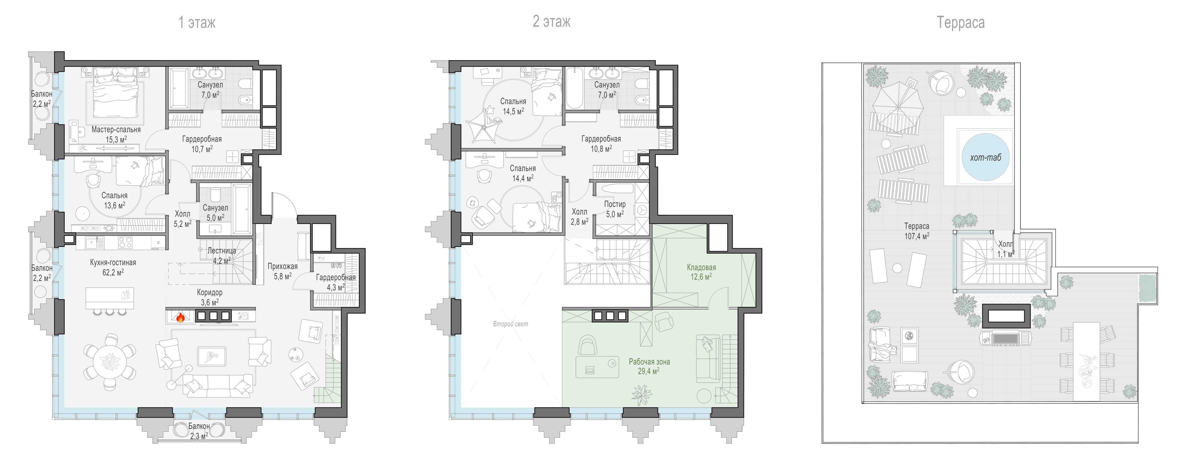 4 комн. квартира, 193.3 м², 14 этаж 