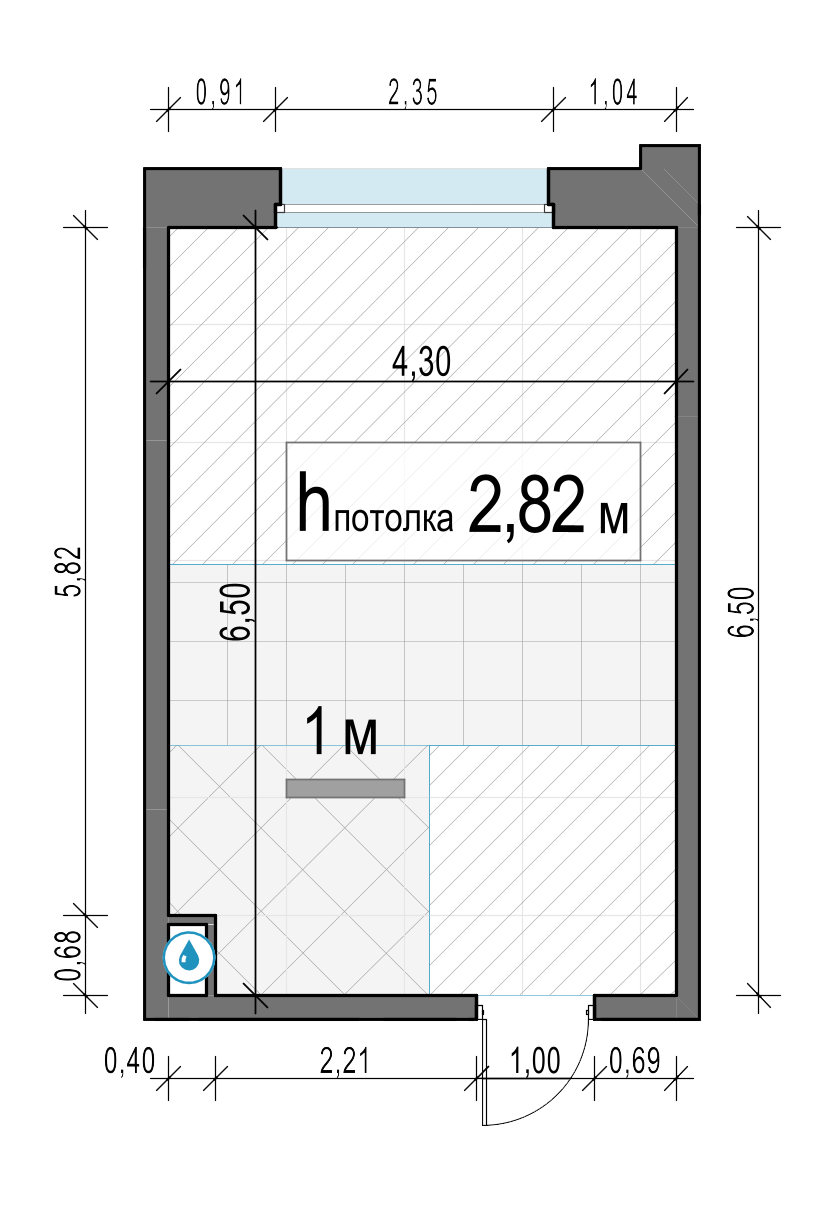 студия, 27.3 м², 2 этаж 