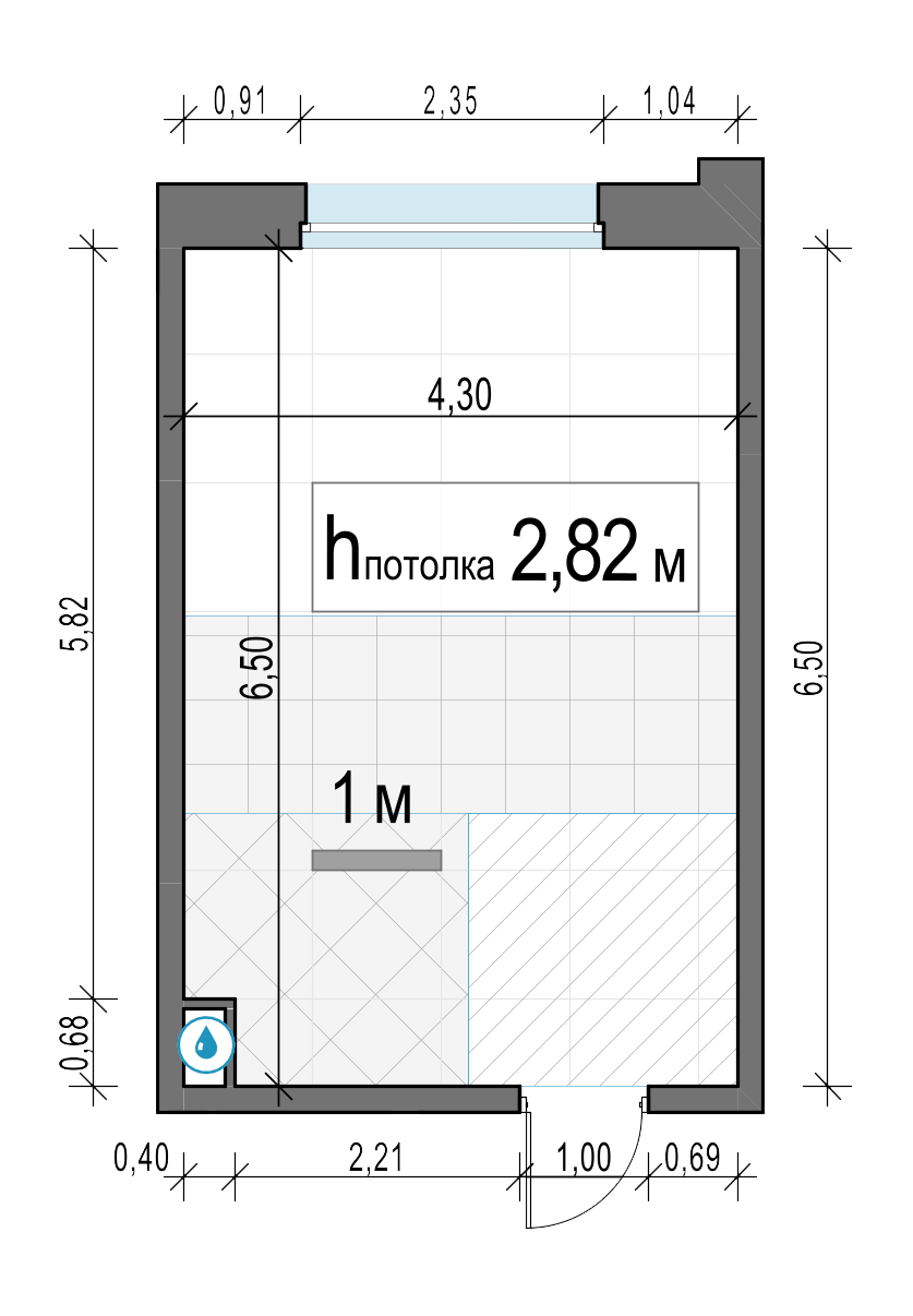 студия, 27.3 м², 6 этаж 