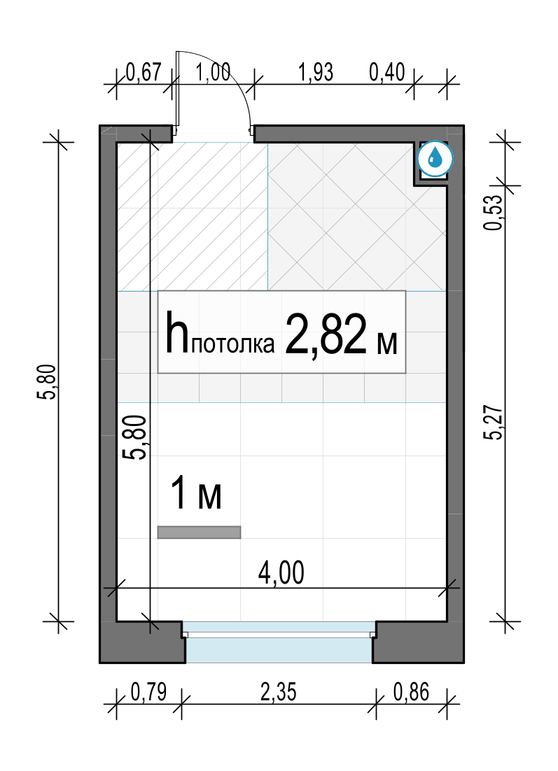 студия, 22.5 м², 16 этаж 