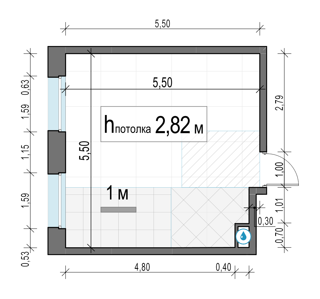студия, 28.8 м², 12 этаж 