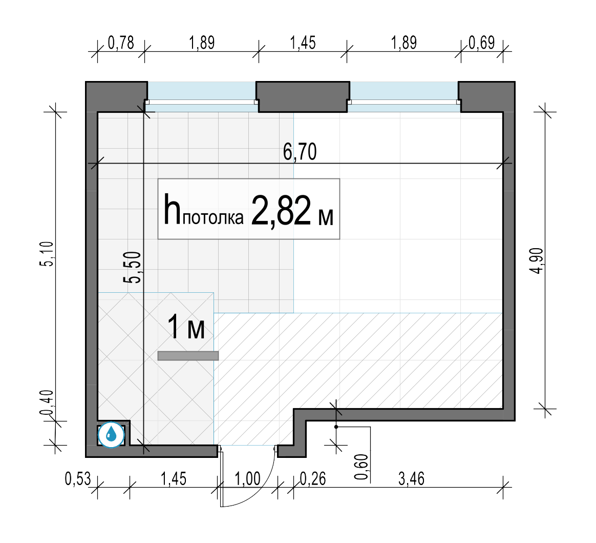 1 комн. квартира, 33.3 м², 9 этаж 