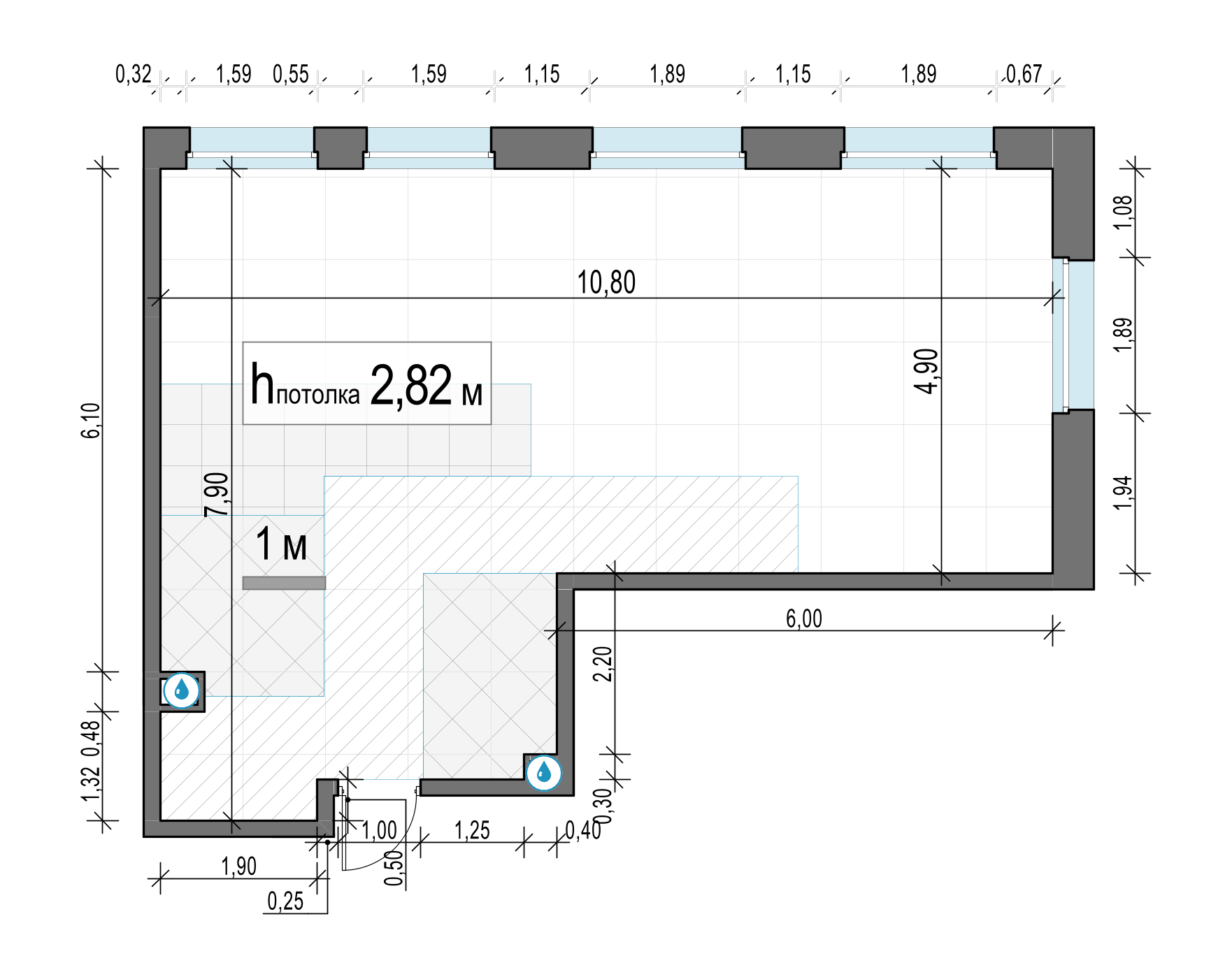 2 комн. квартира, 63.7 м², 18 этаж 