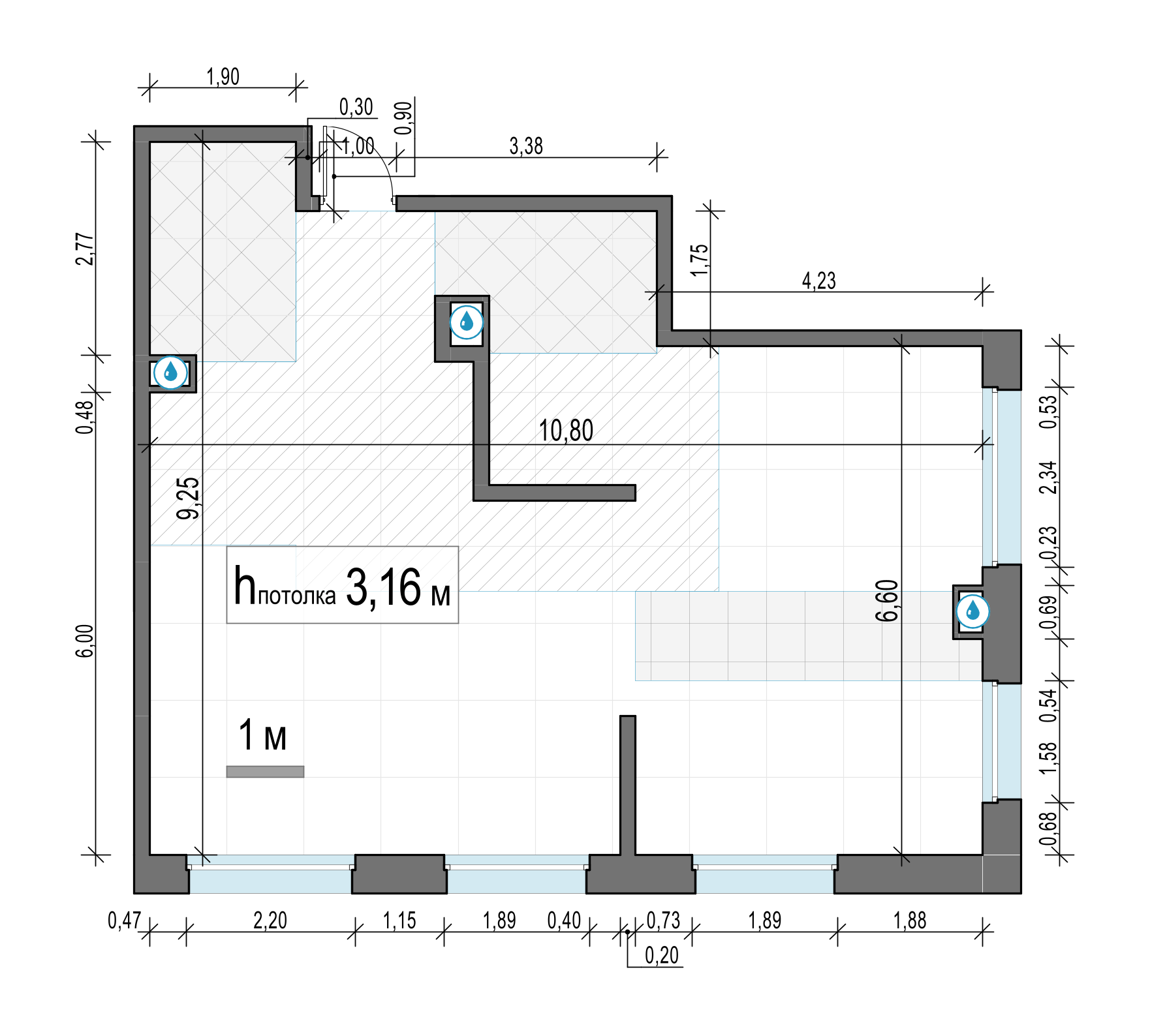 4 комн. квартира, 79.5 м², 23 этаж 