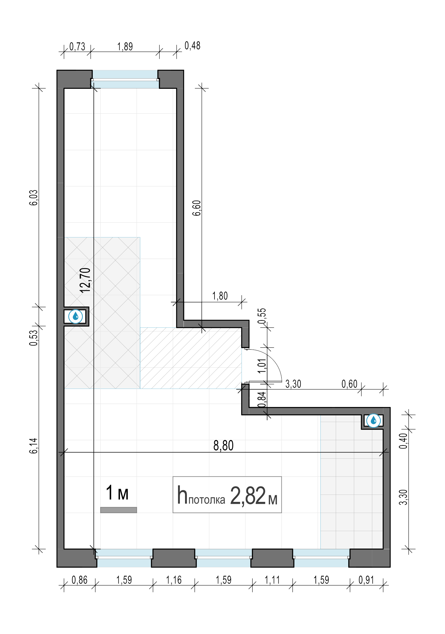 2 комн. квартира, 62.3 м², 17 этаж 