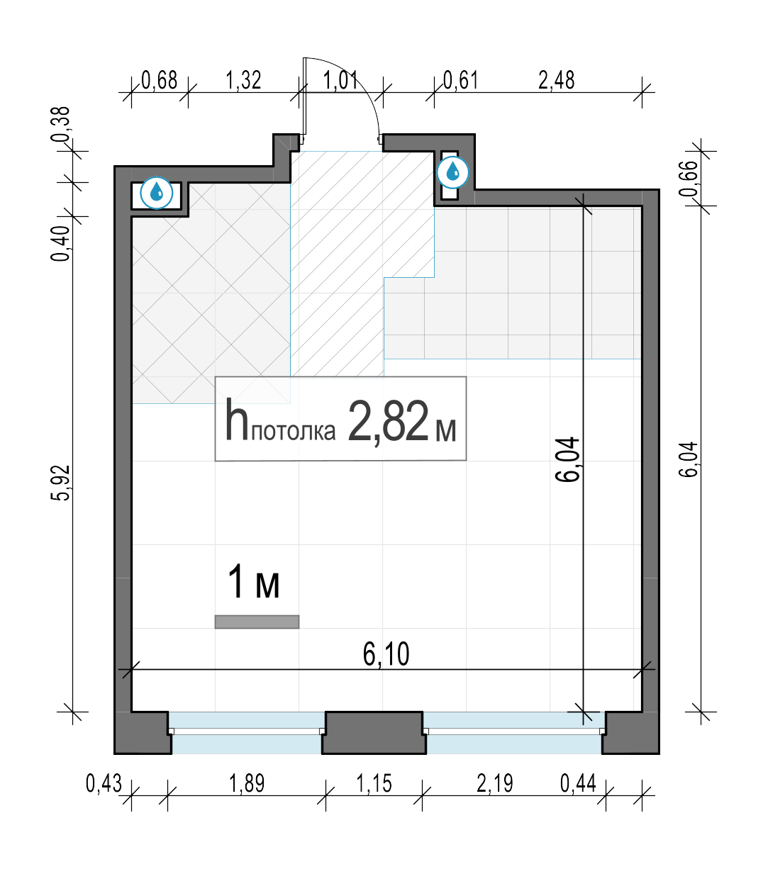 1 комн. квартира, 37.3 м², 18 этаж 