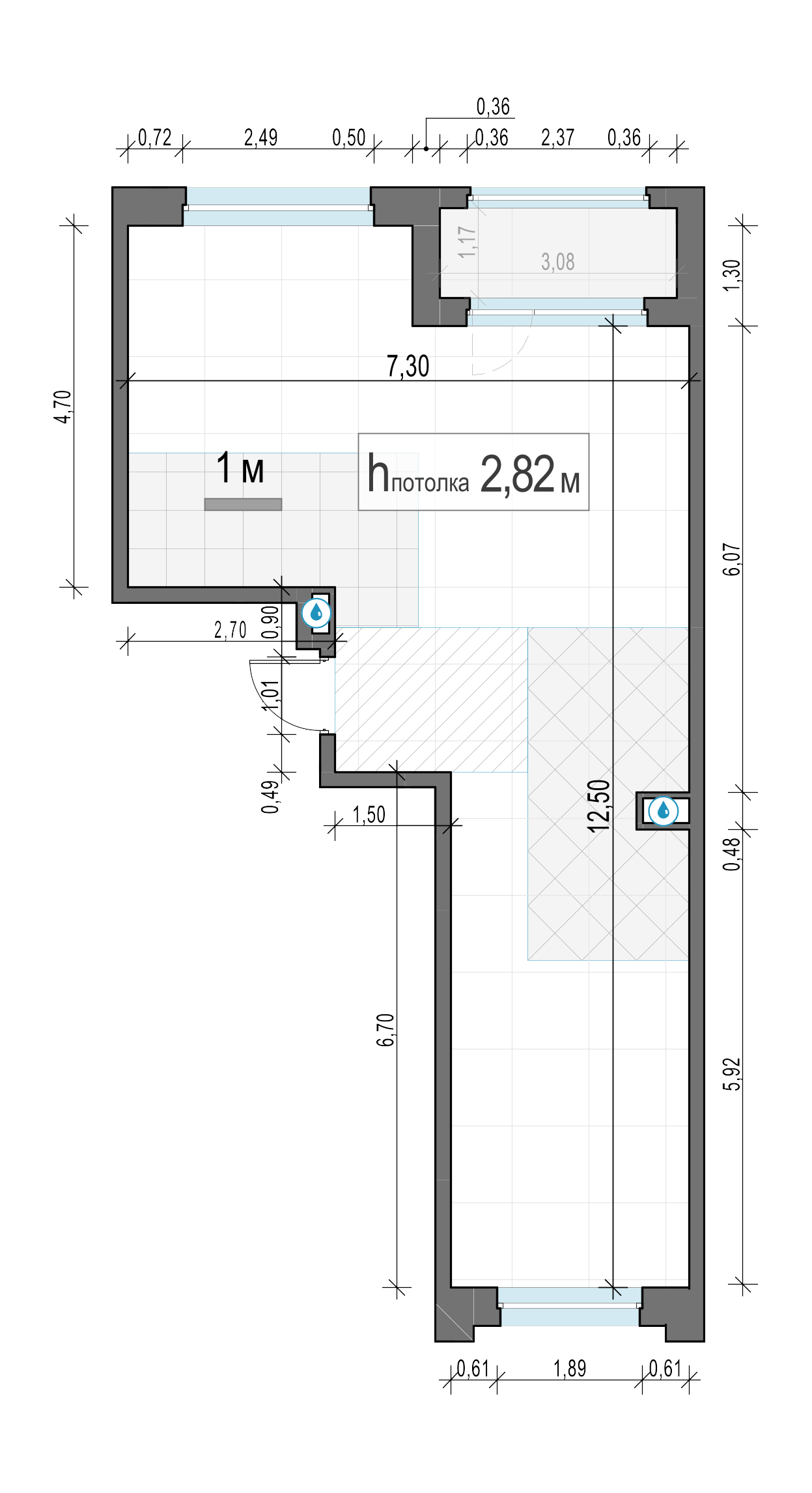 2 комн. квартира, 61.4 м², 5 этаж 