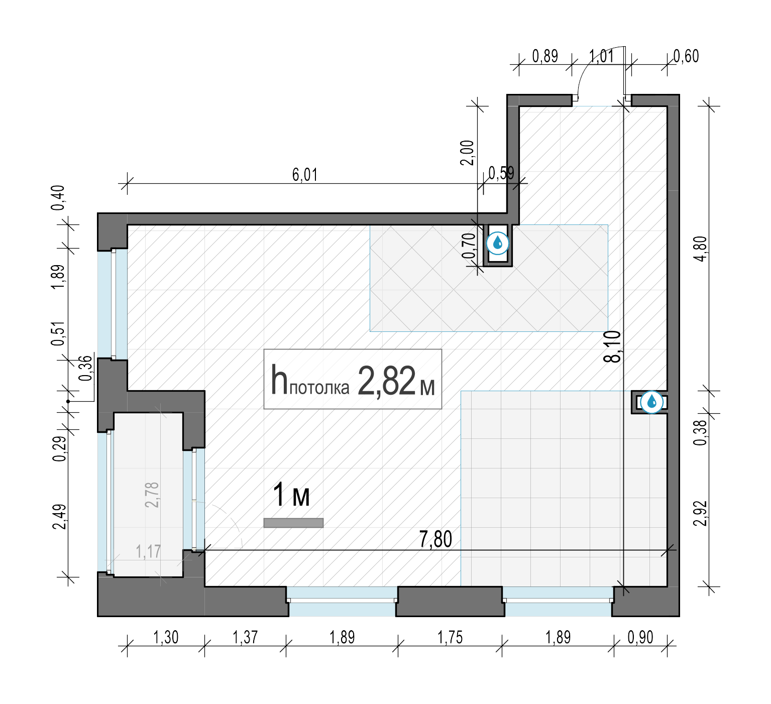 2 комн. квартира, 55.6 м², 2 этаж 