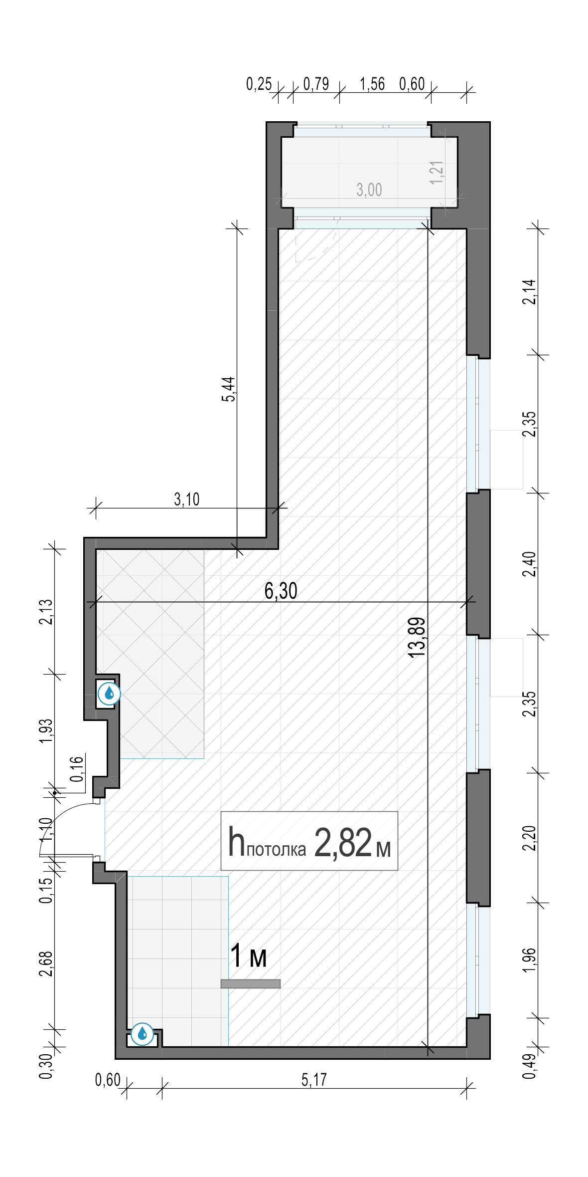3 комн. квартира, 67.6 м², 2 этаж 