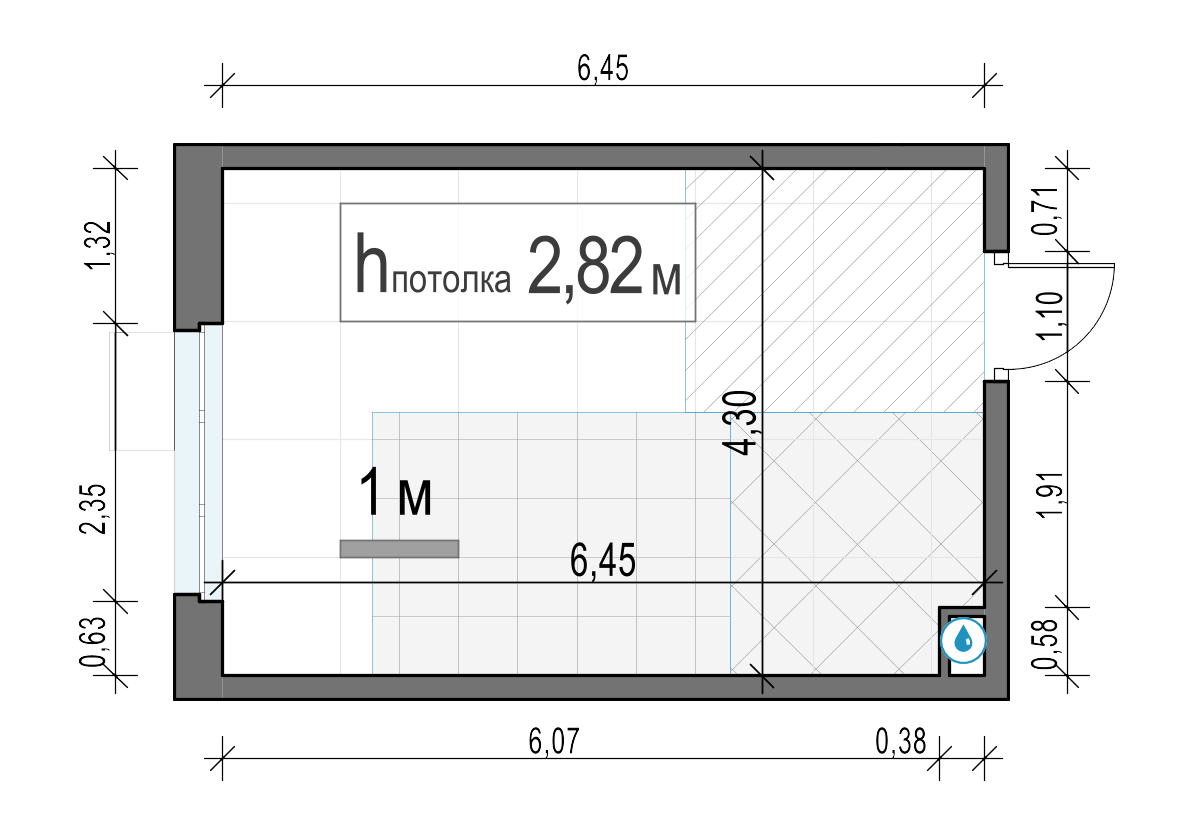 студия, 27 м², 12 этаж 