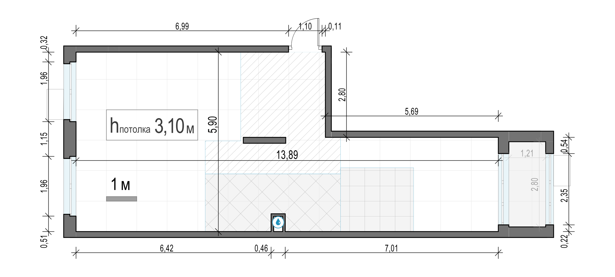 3 комн. квартира, 65.3 м², 17 этаж 