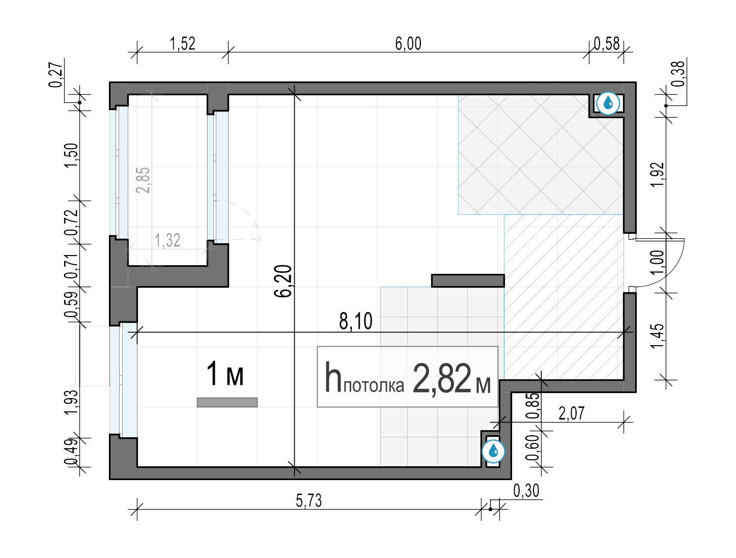 2 комн. квартира, 42.5 м², 18 этаж 