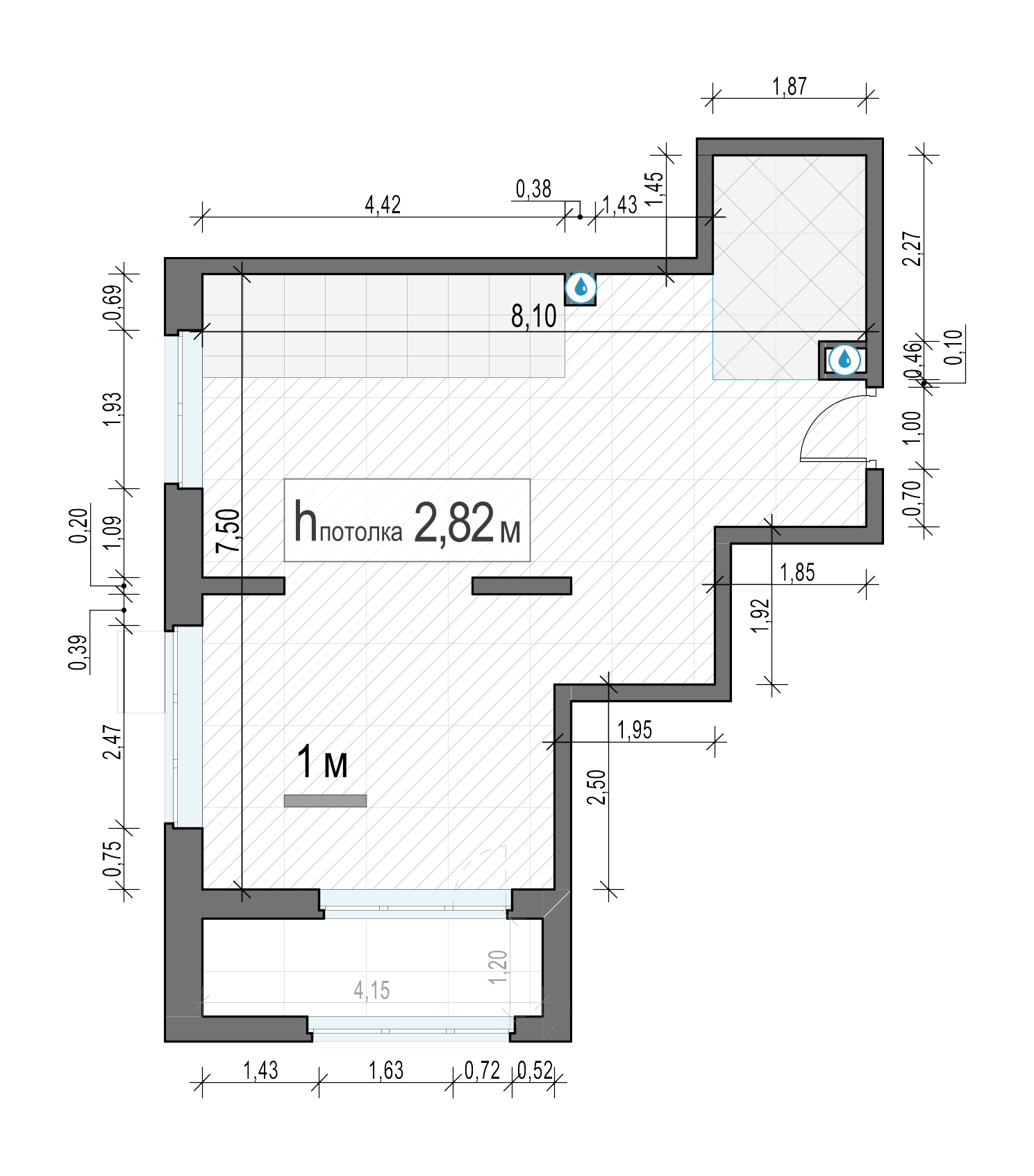 2 комн. квартира, 50.8 м², 2 этаж 