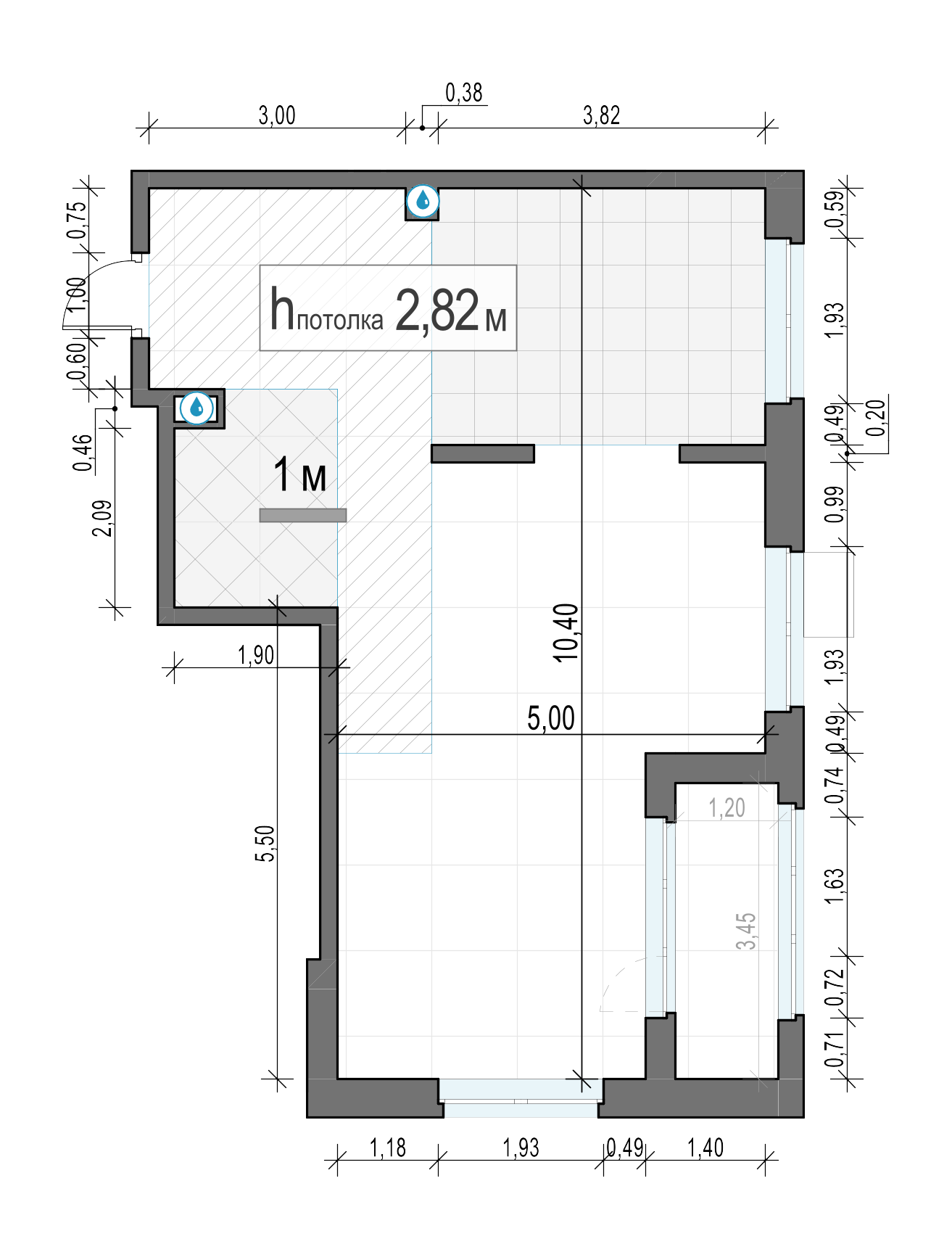 2 комн. квартира, 56.4 м², 17 этаж 
